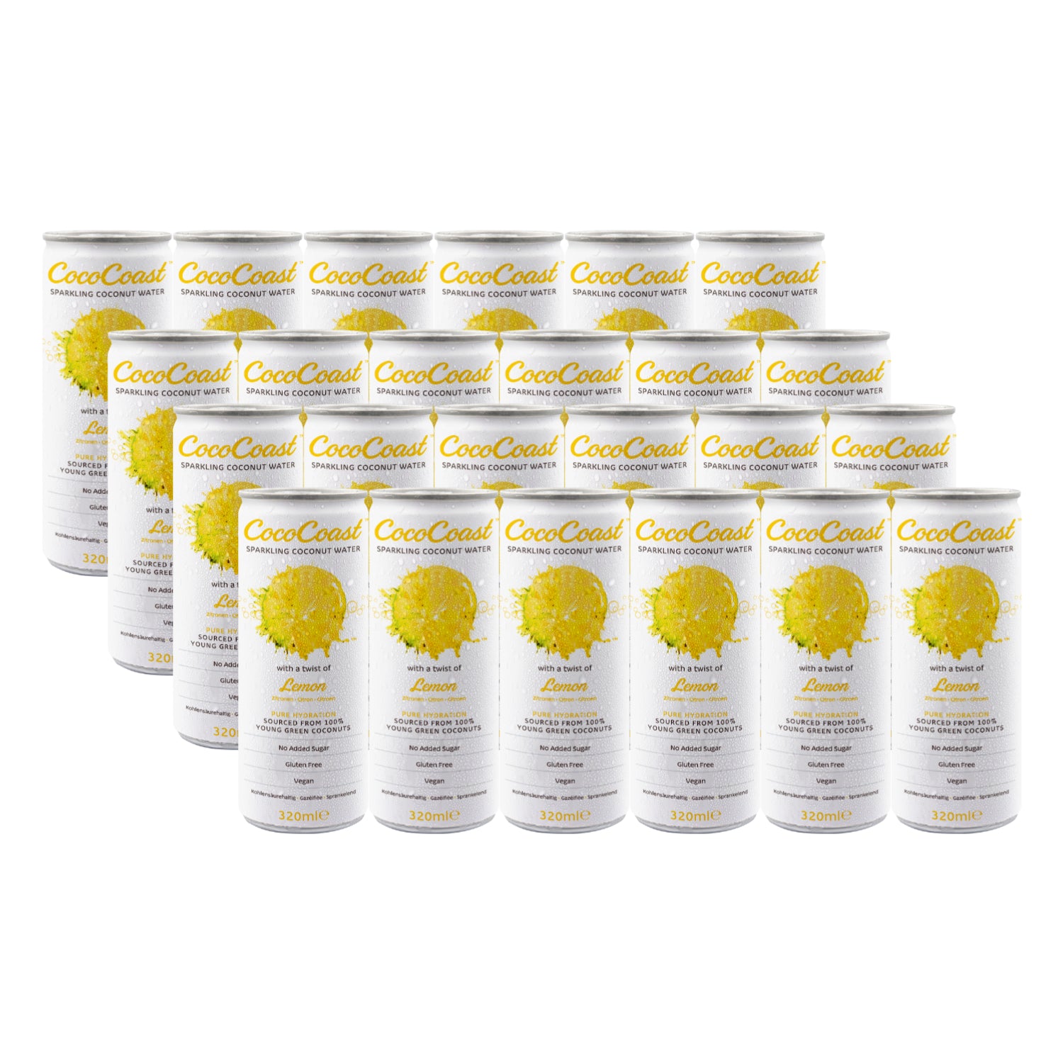 Coconut Water Sparkling Lemon 24 x 320ml