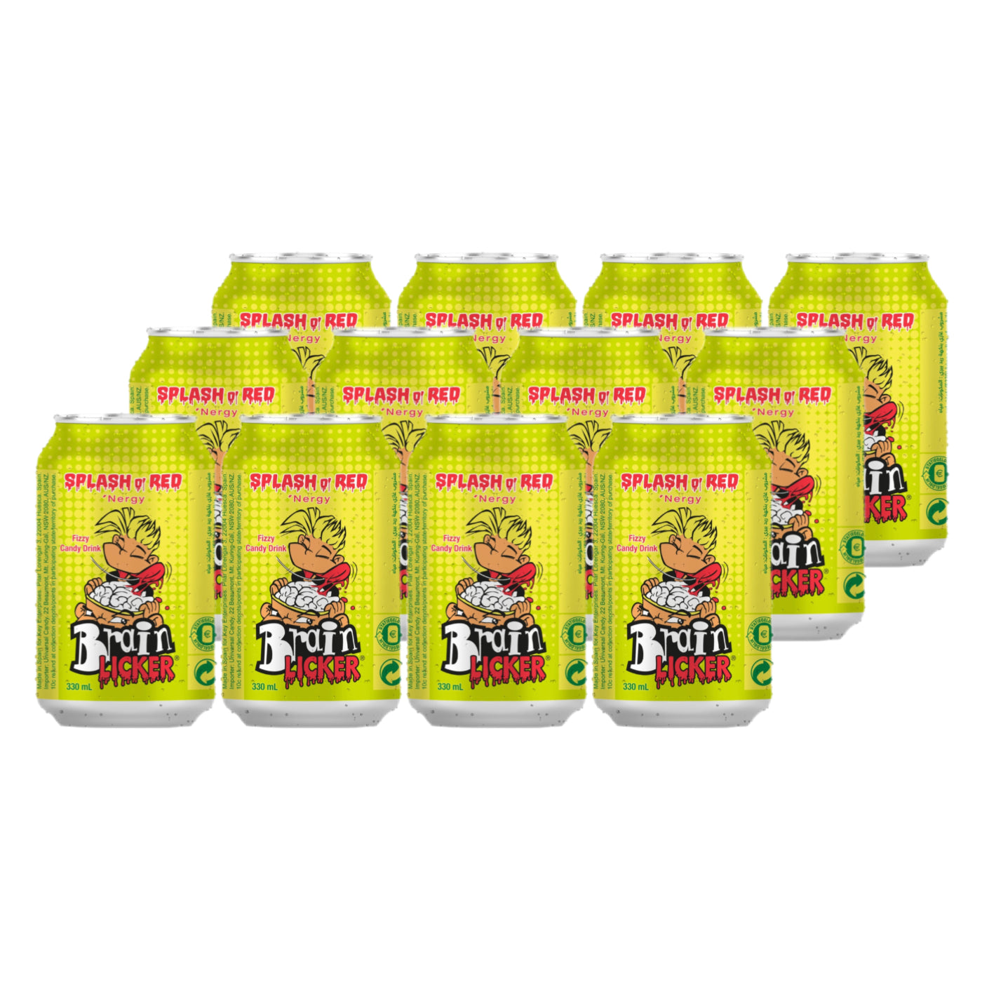 Brain Licker Strawberry Drink 12 x 330ml
