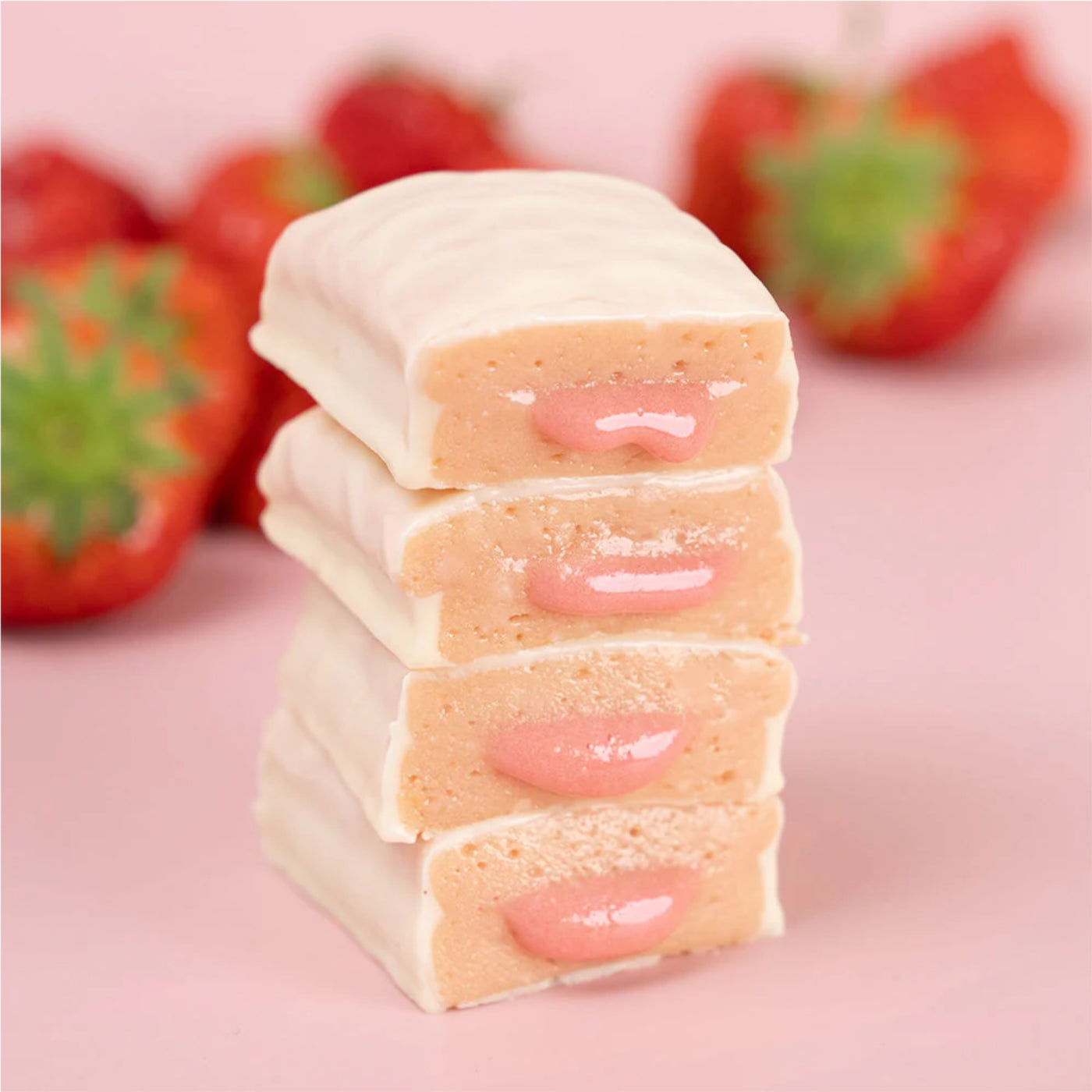 High Protein Riegel Soft Core - White Choc Strawberry 12 x 55g
