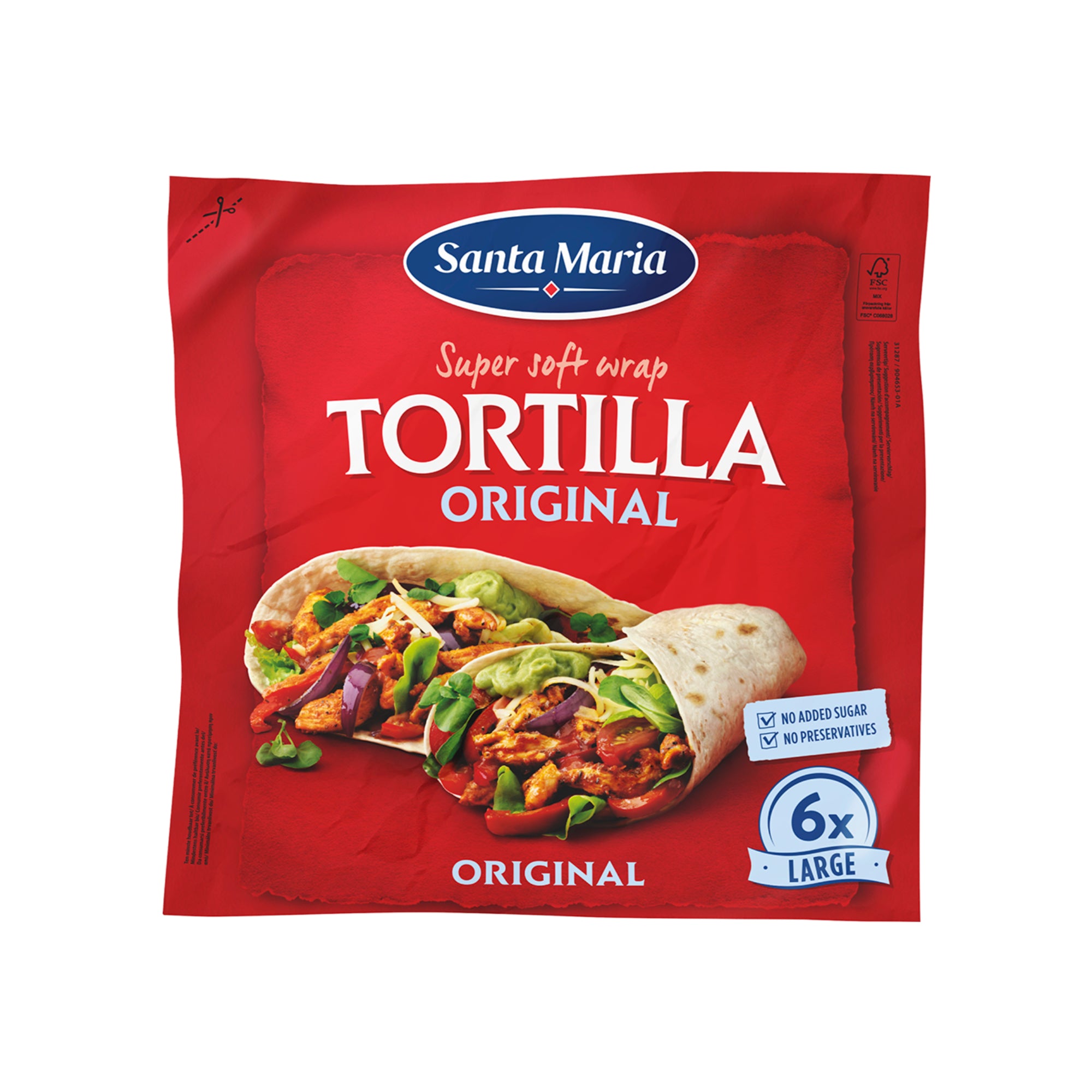 Soft Tortillas Large 6 pcs. - 24cm - 371g