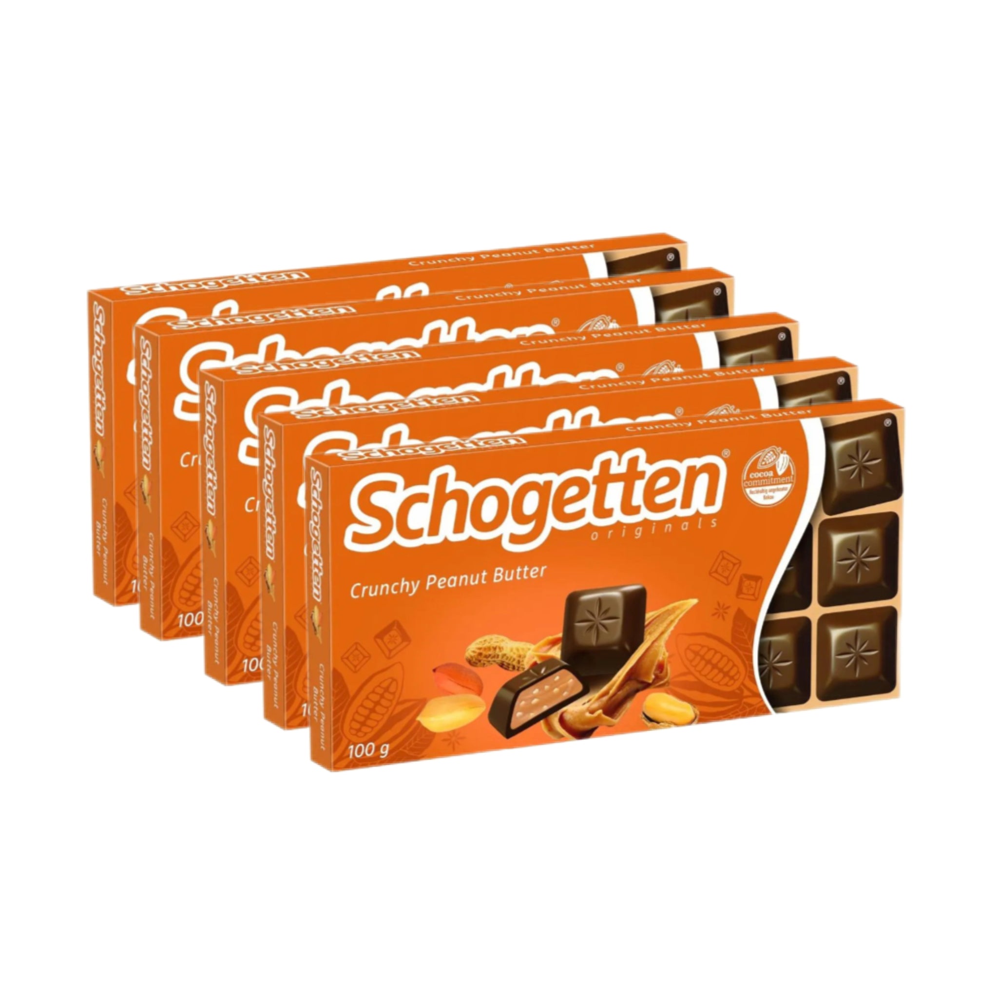 Schogetten Crunchy Peanut Butter 5 x 100g