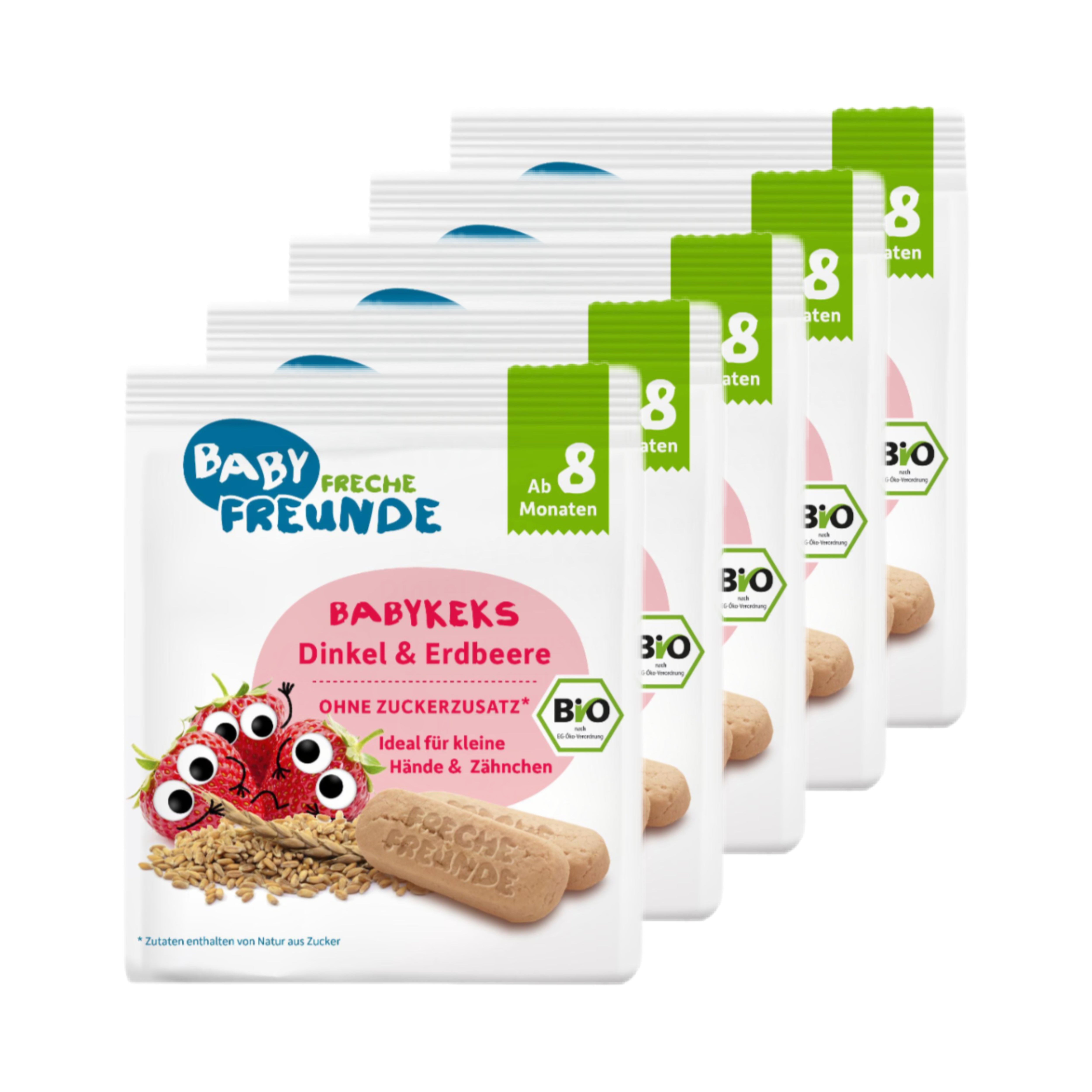Biscuits pour bébé épeautre & fraise bio 5 x 100g