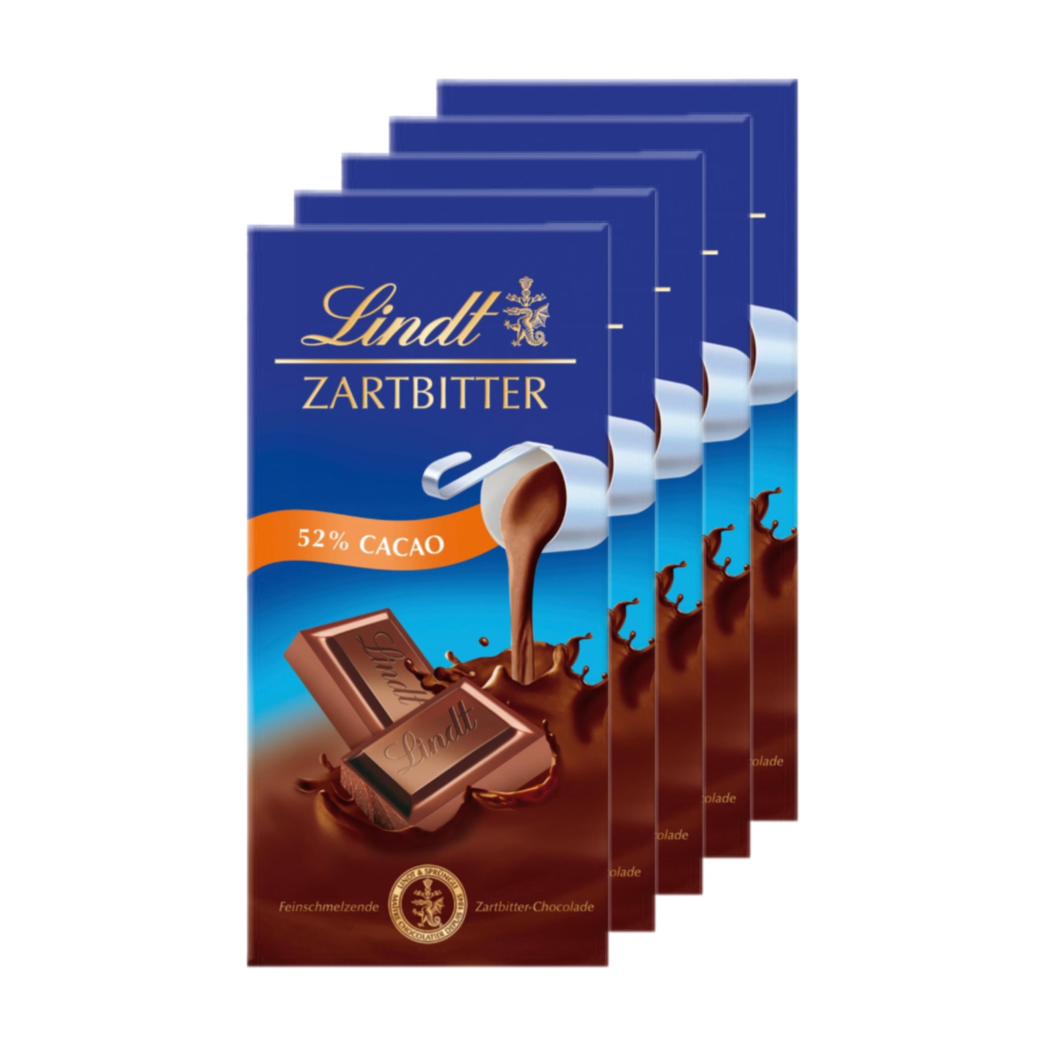Lindt Tafel Zartbitter 5 x 100g