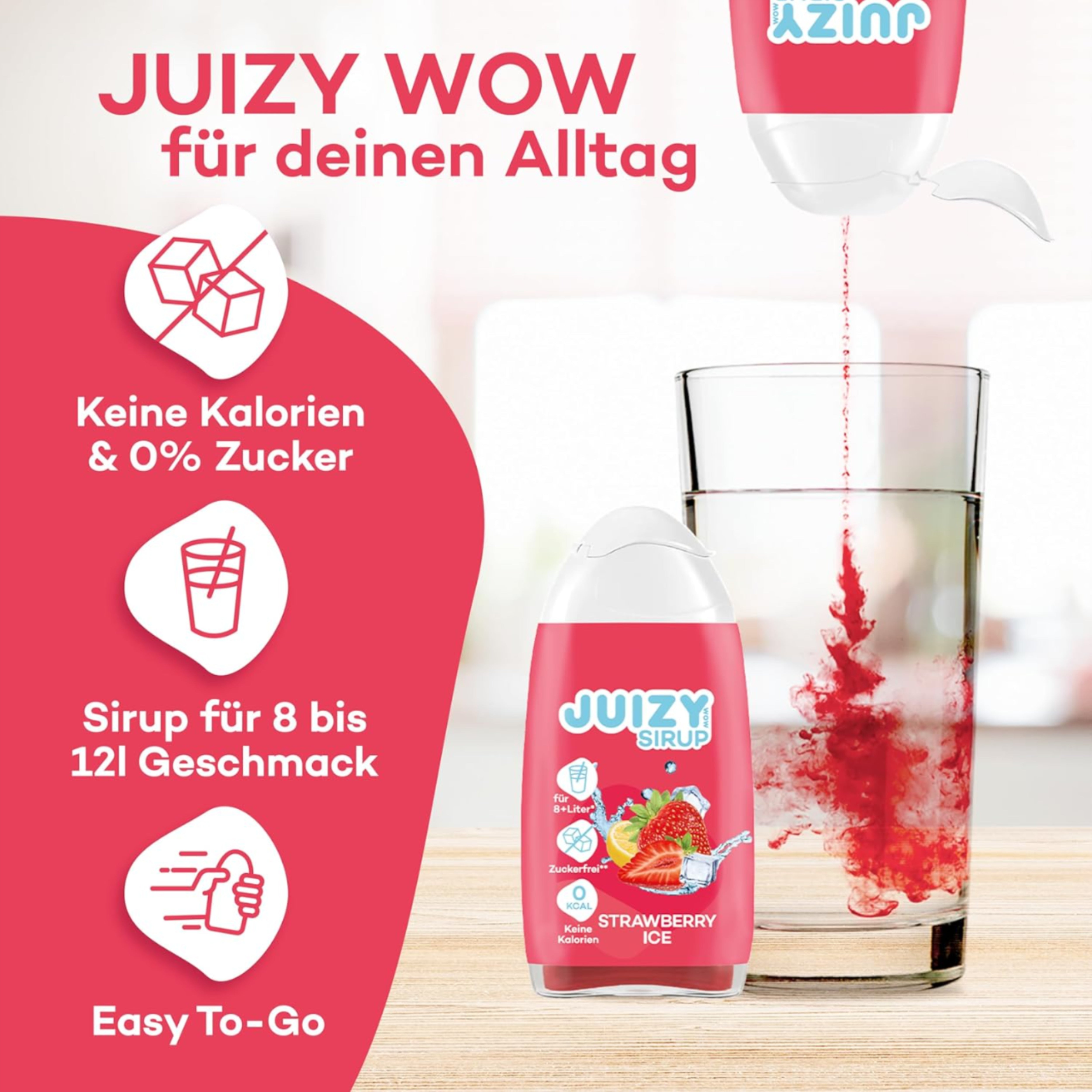 Juizy Sirup Zero - Strawberry Ice 65ml