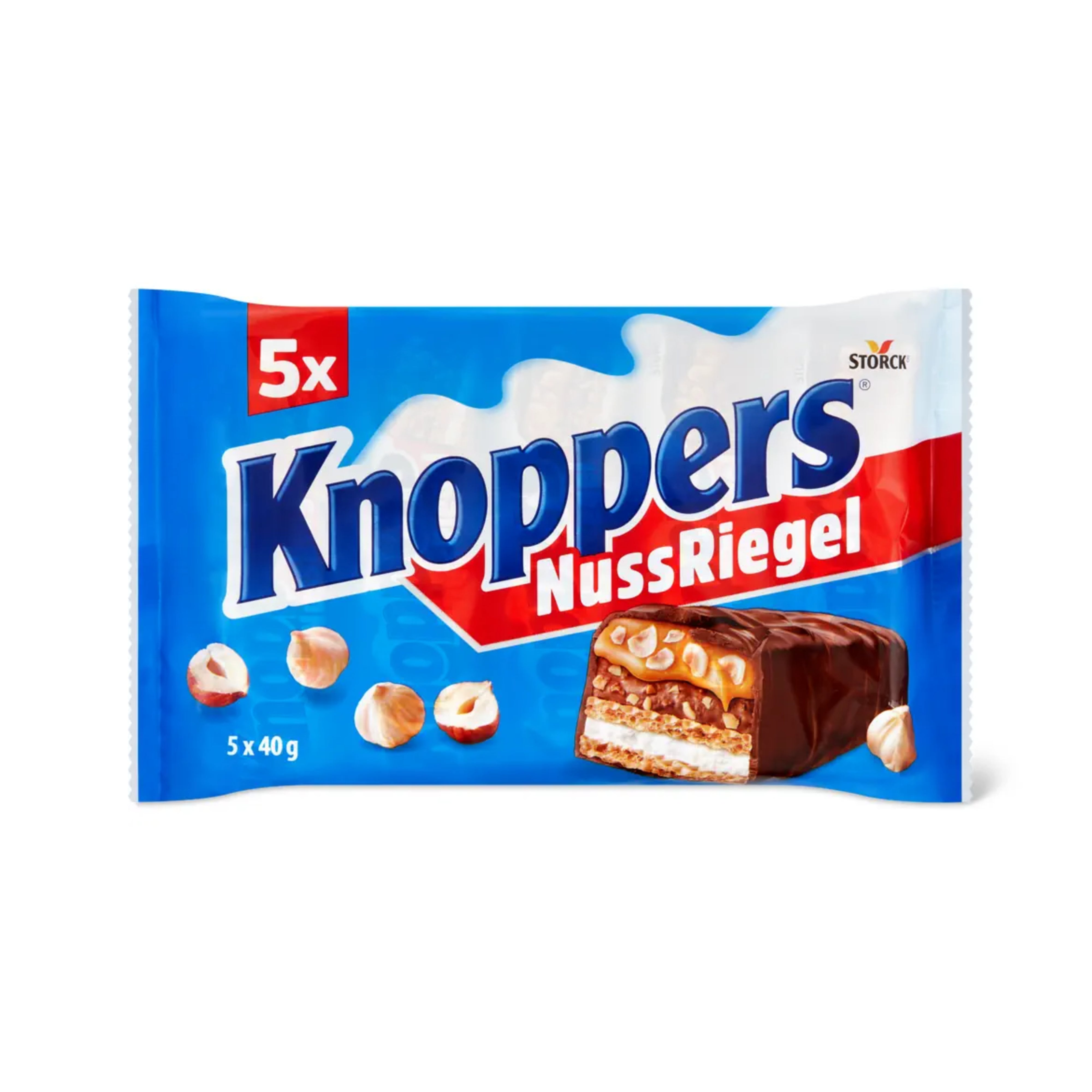 Knoppers Barre noisette pack de 5 - 200g