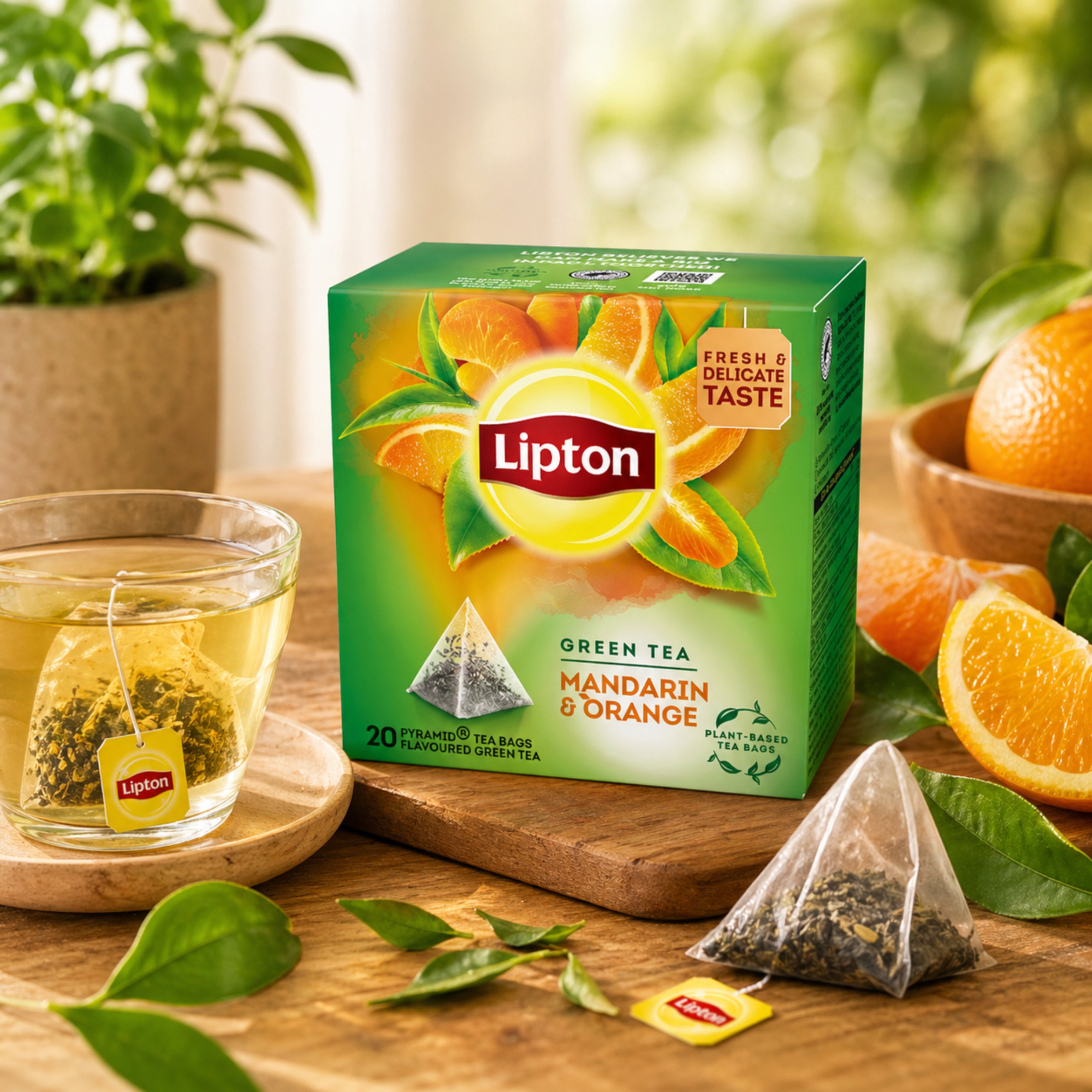 Lipton Thé Vert Mandarine & Orange - 20 sachets