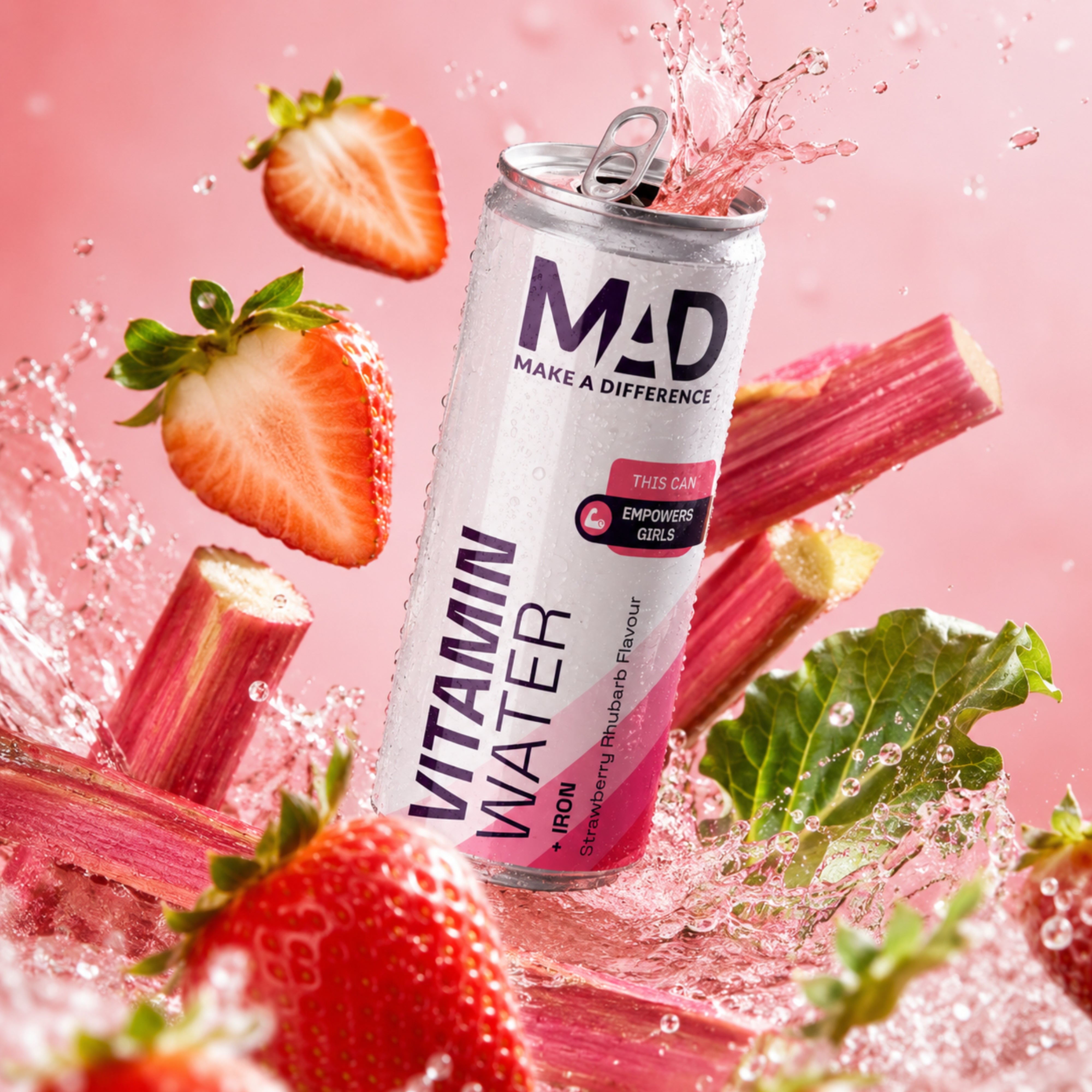 Vitamin Water Erdbeere-Rhabarber 24 x 330ml