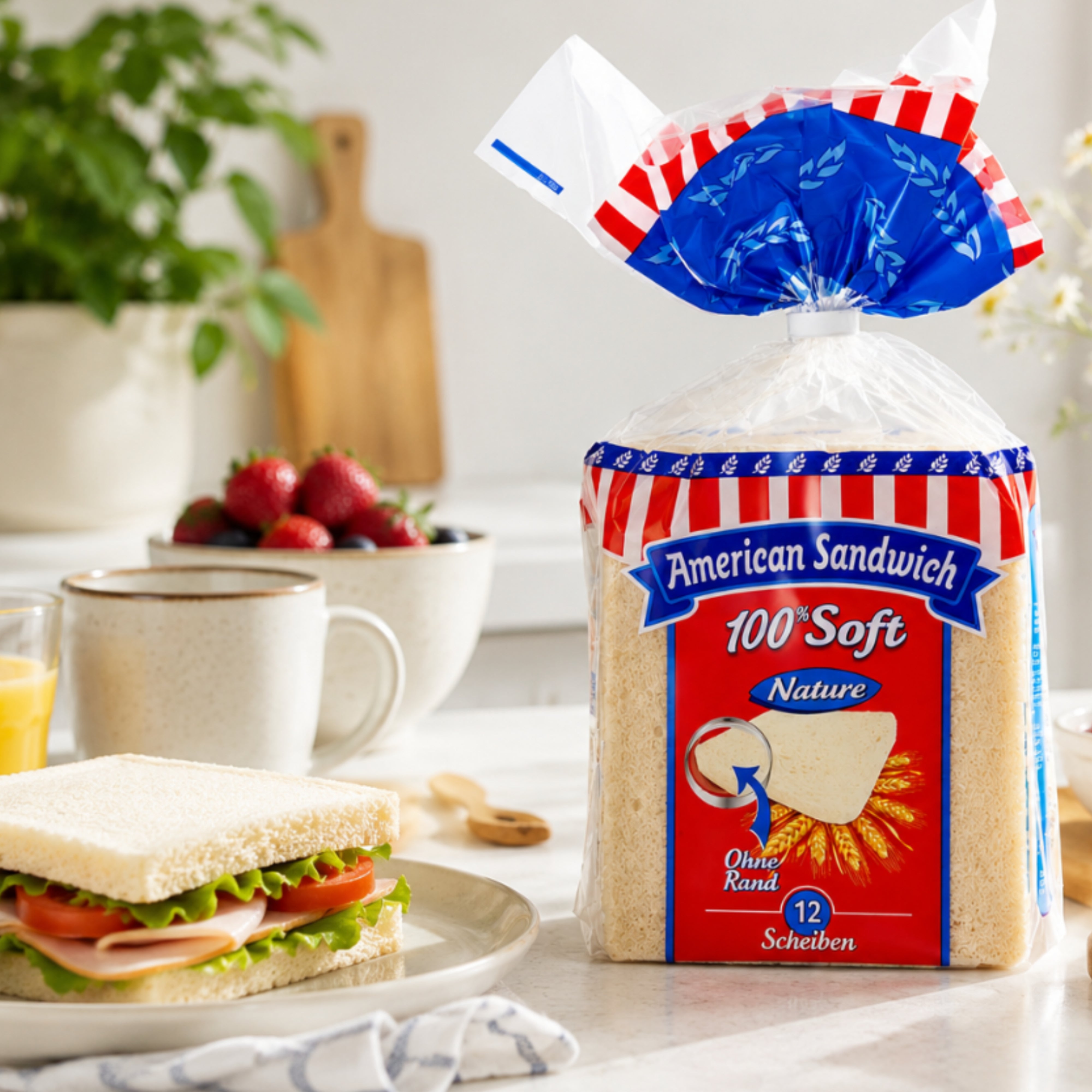 Toast plain without crust 500g