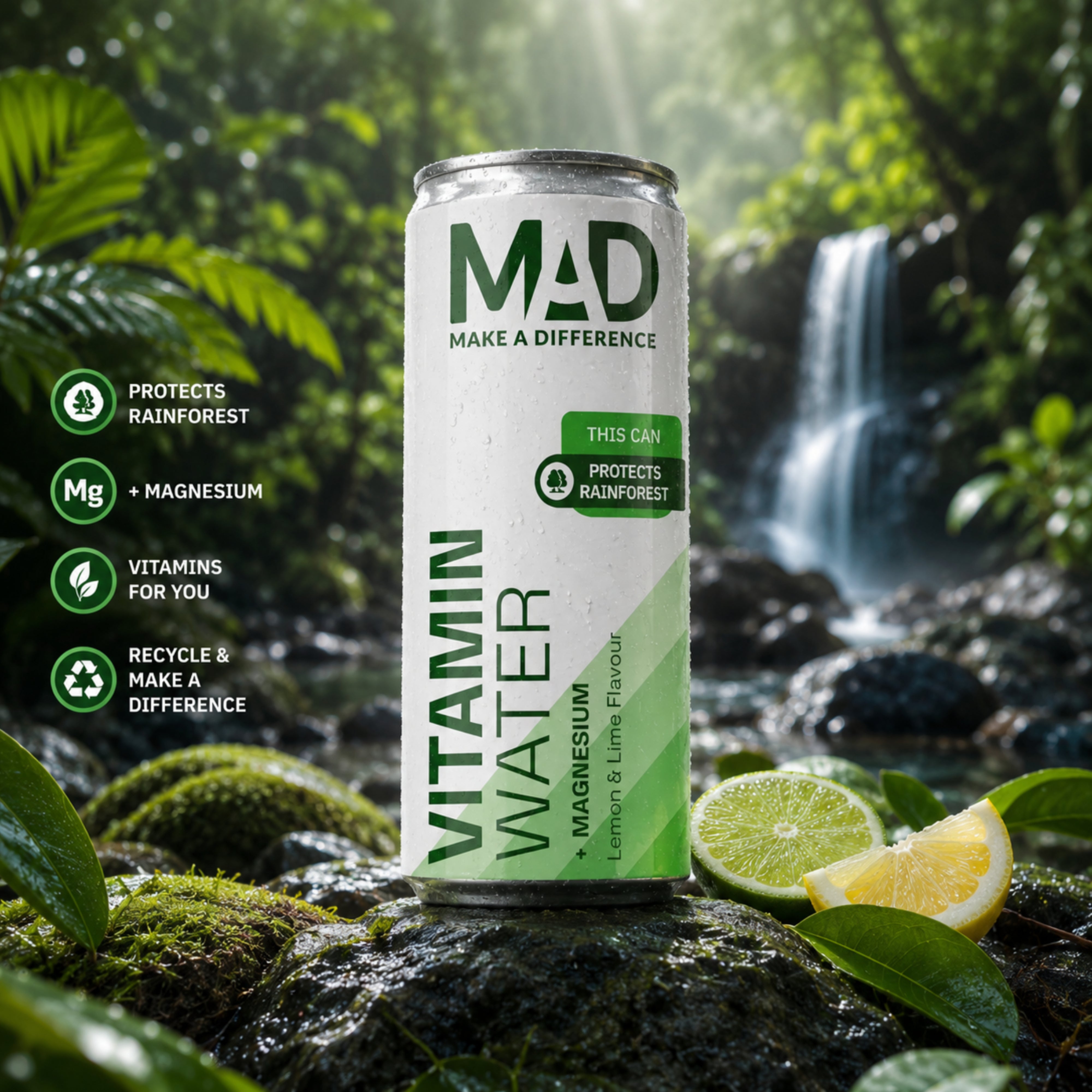 Boisson vitaminée Citron vert & Citron + Magnésium 330ml