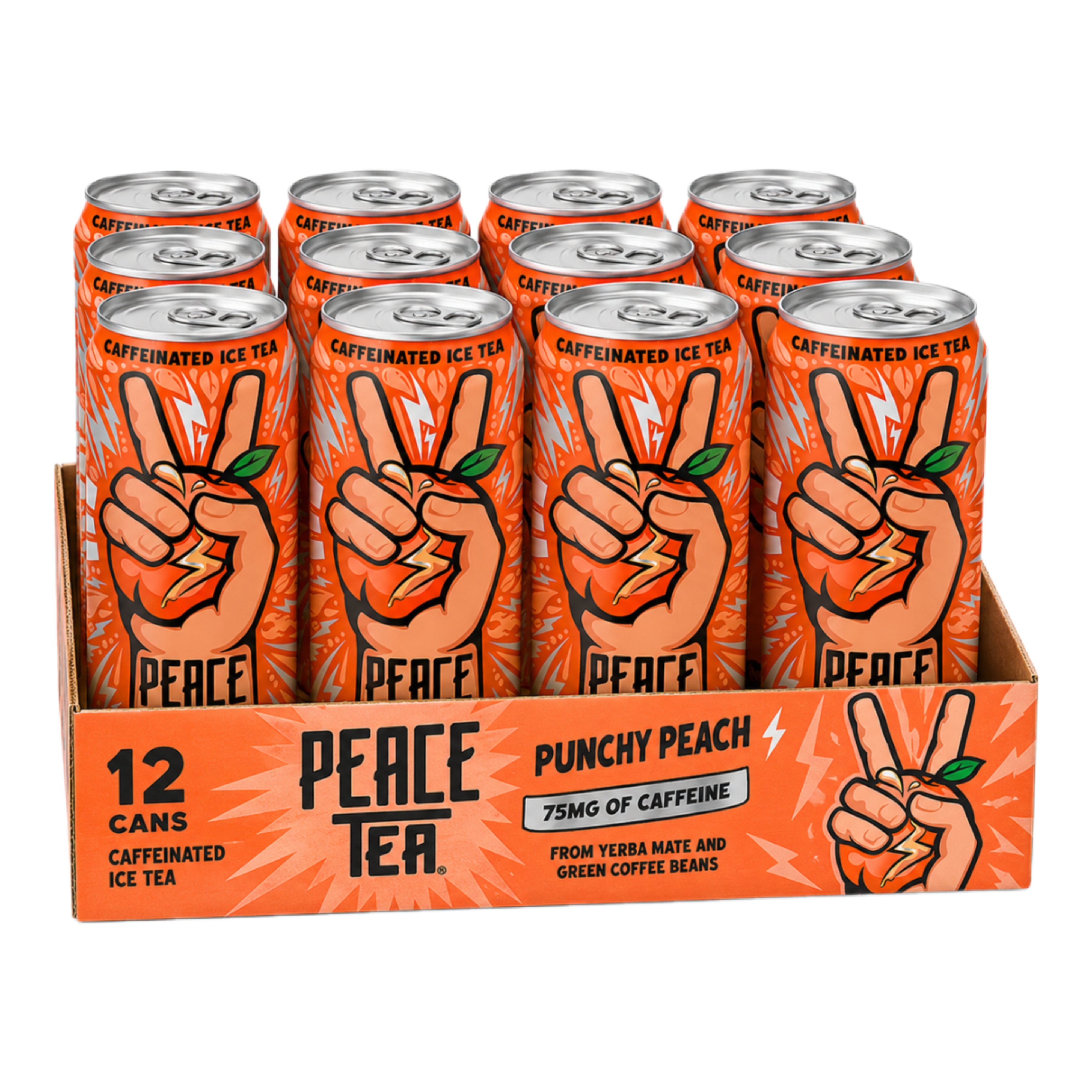 Thé glacé Peace Tea Punchy Pêche 12 x 500 ml