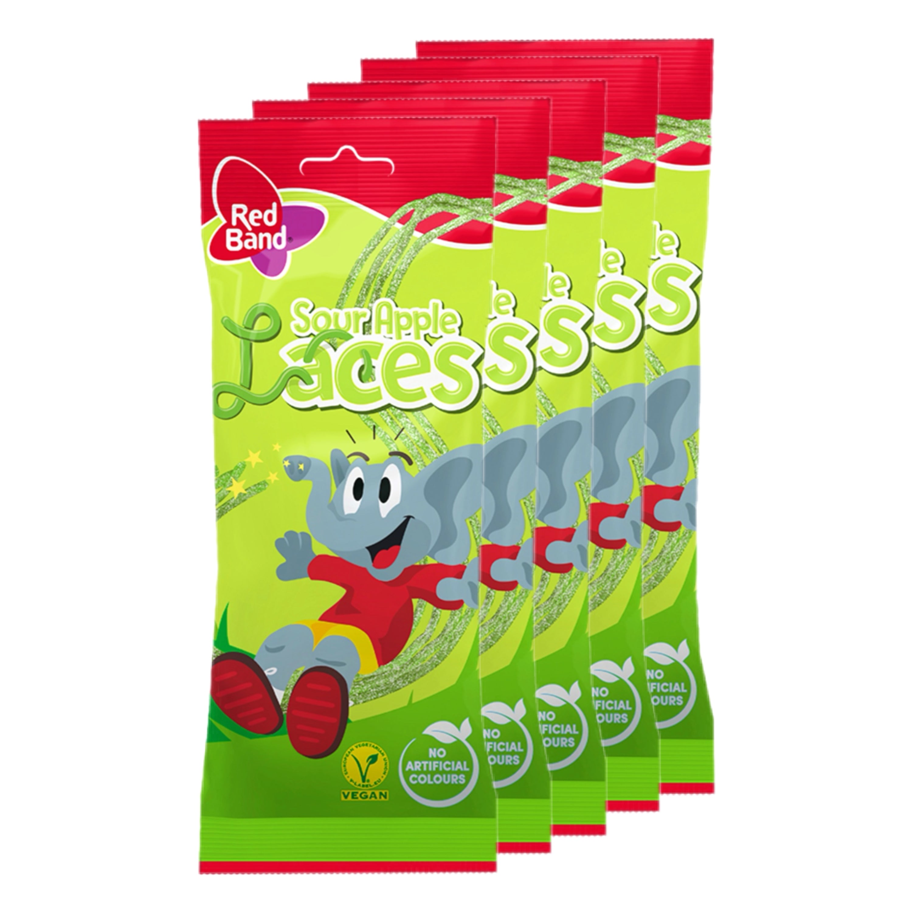 Sour Apple Laces 5 x 100g