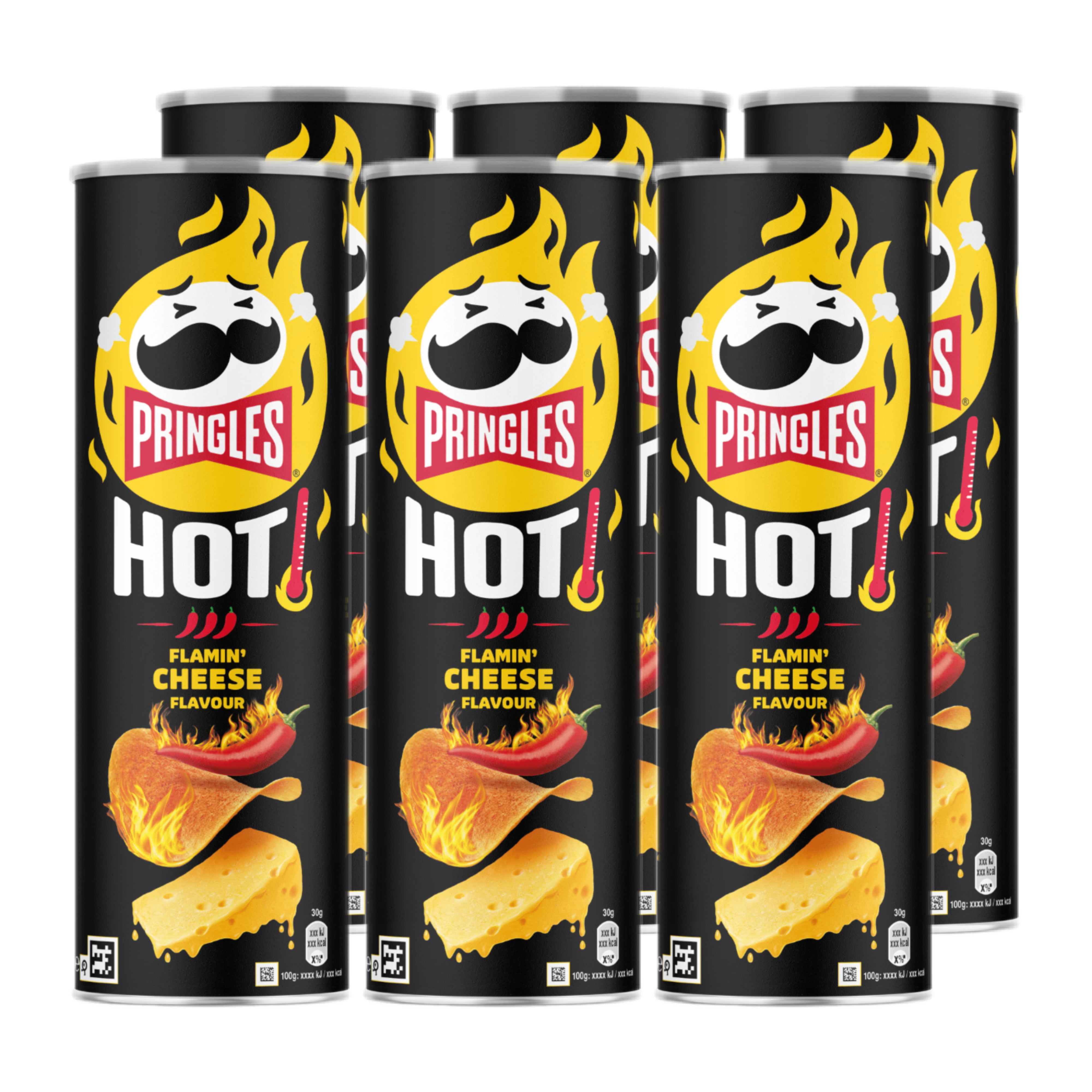Pringles Hot Flamin Cheese 6 x 160g