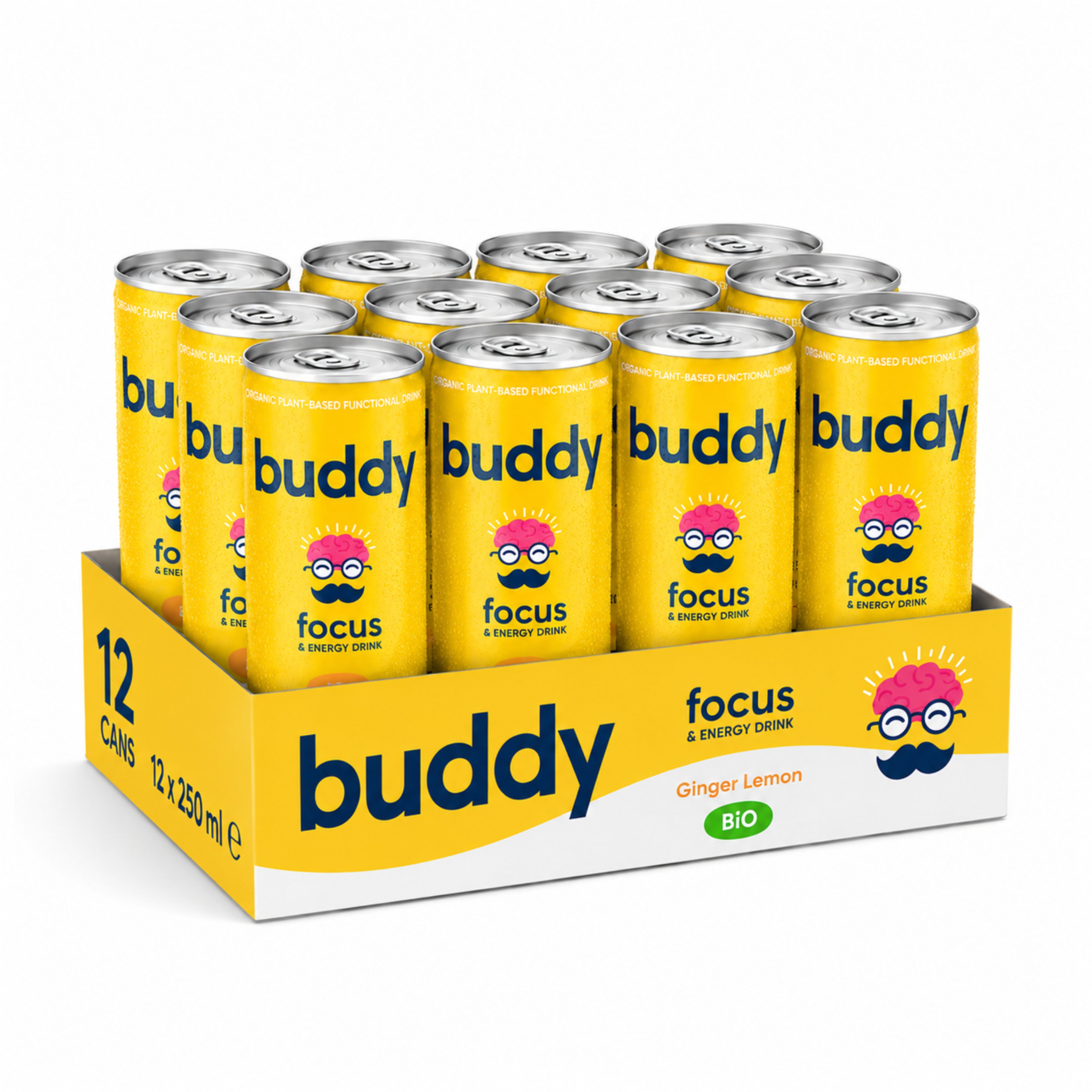 Natural Energy Drink - Ginger & Lemon Organic 12 x 250ml