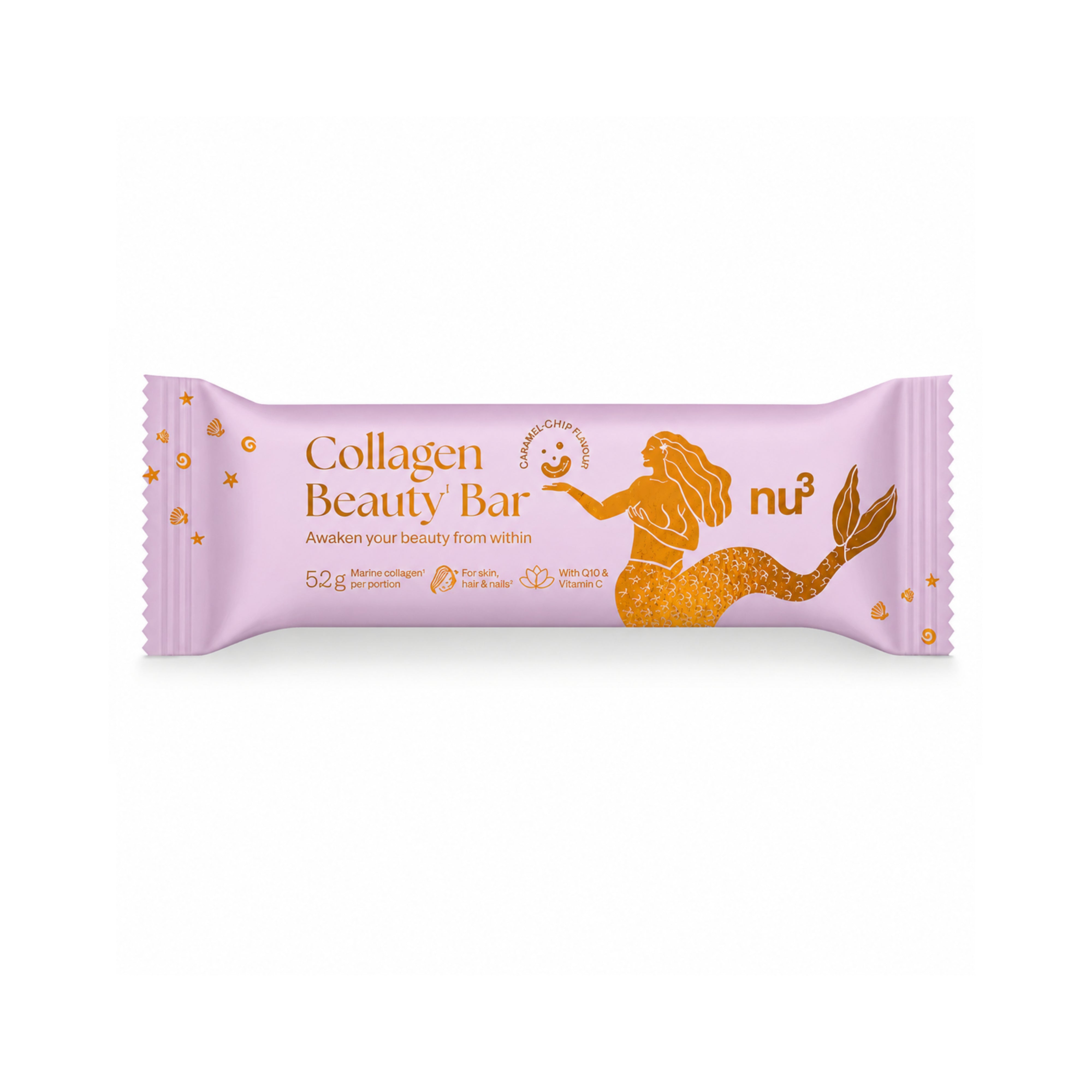 nu3 Collagen Beauty Bar Caramel-Crisp 40g