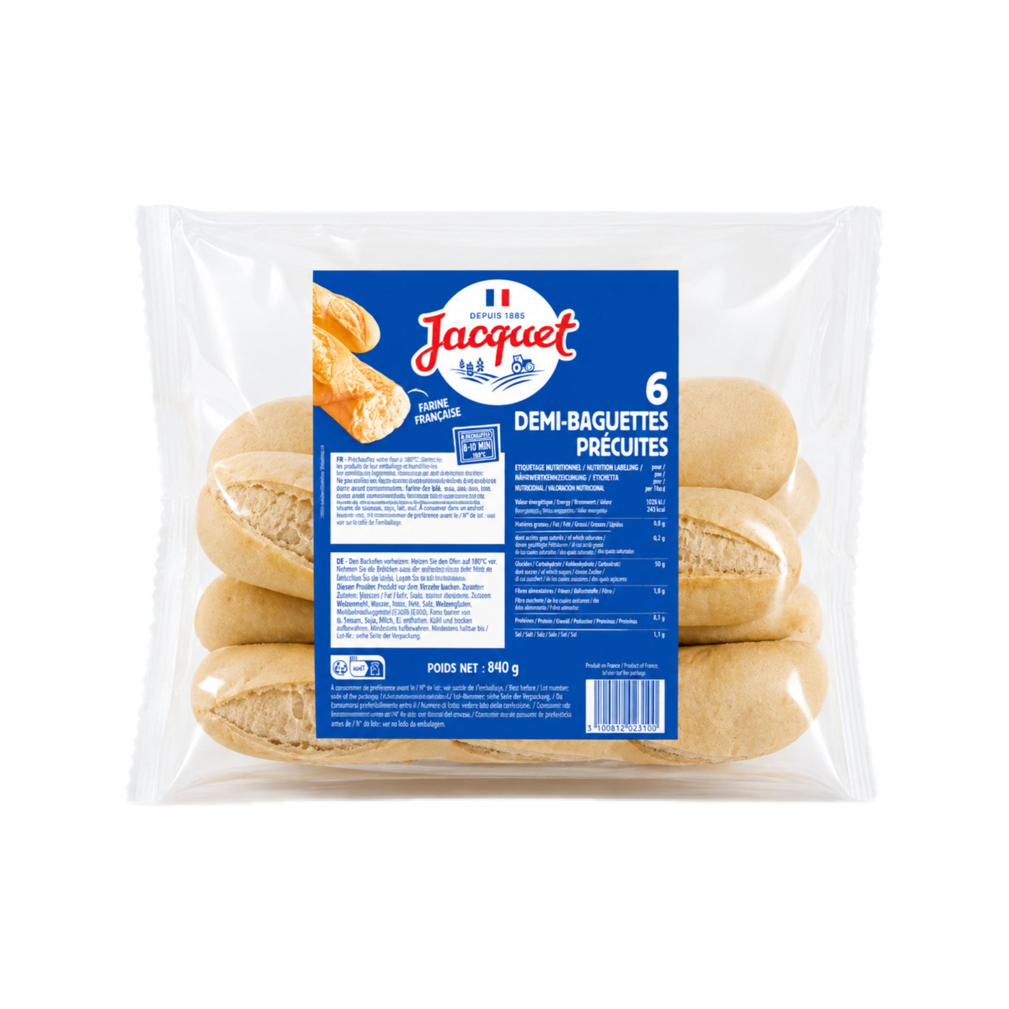 Half Baguettes 6-Pack - 840g