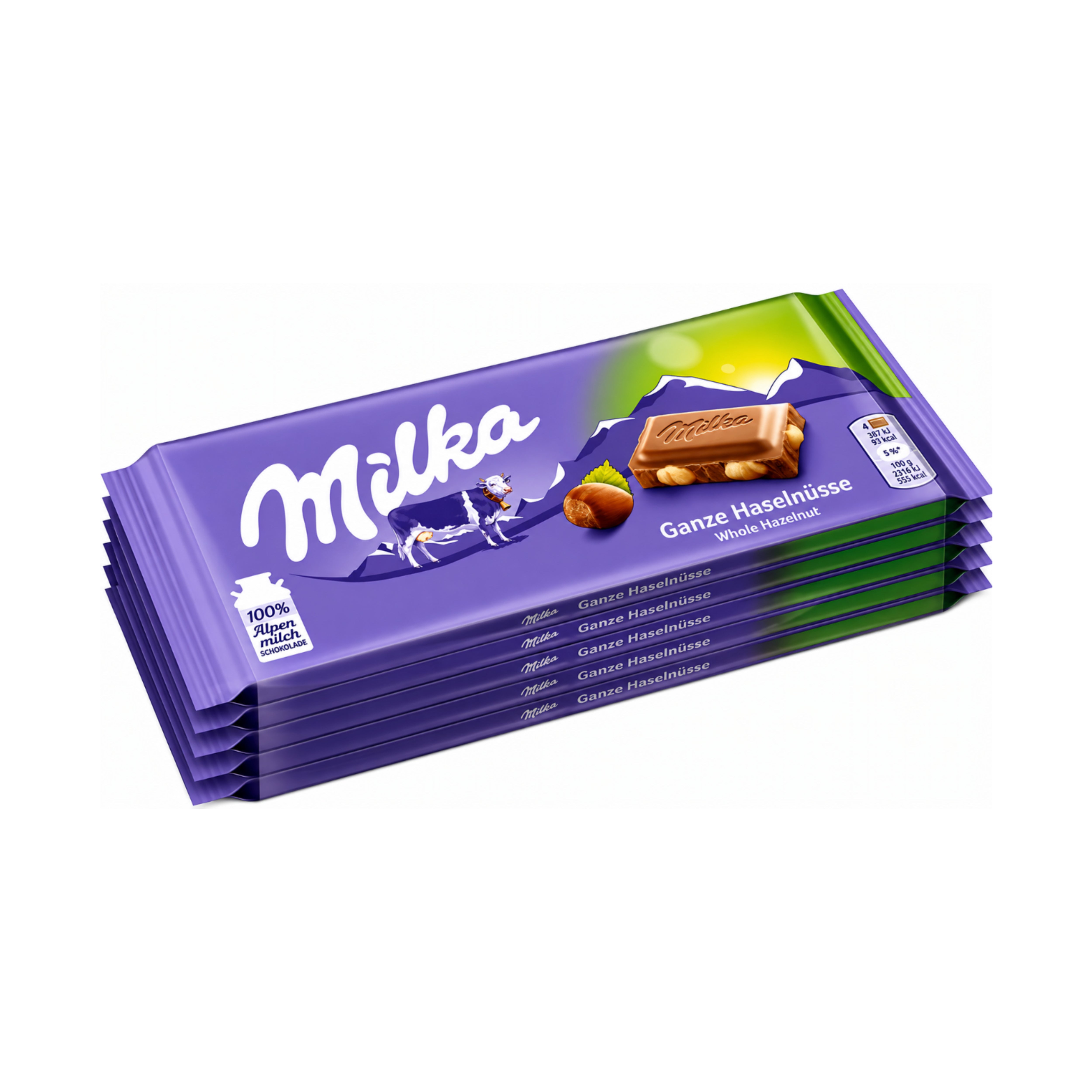 Milka Ganze Haselnüsse 5 x 95g