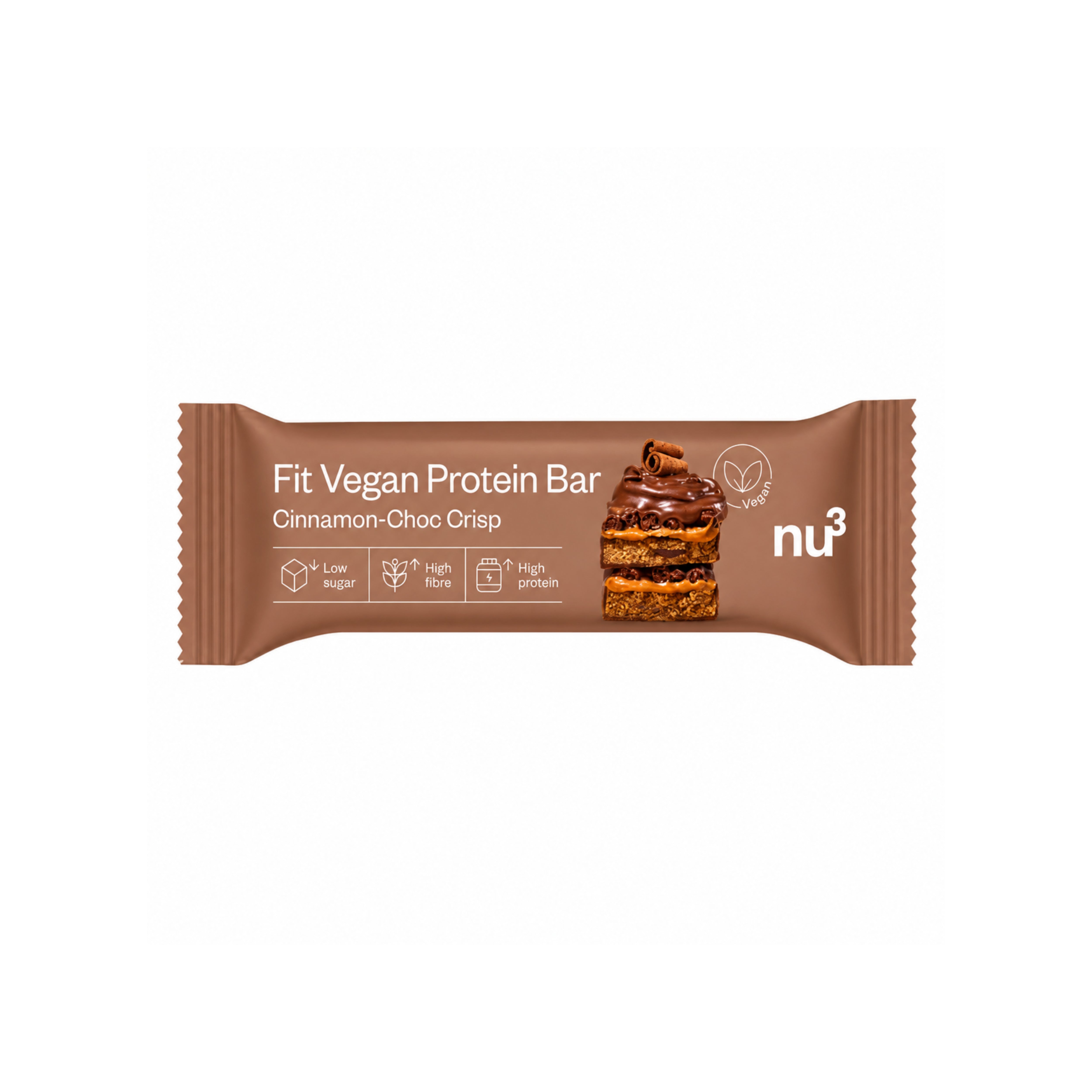 nu3 Fit Vegan Protein Bar - Cinnamon Choc Crisp 50g