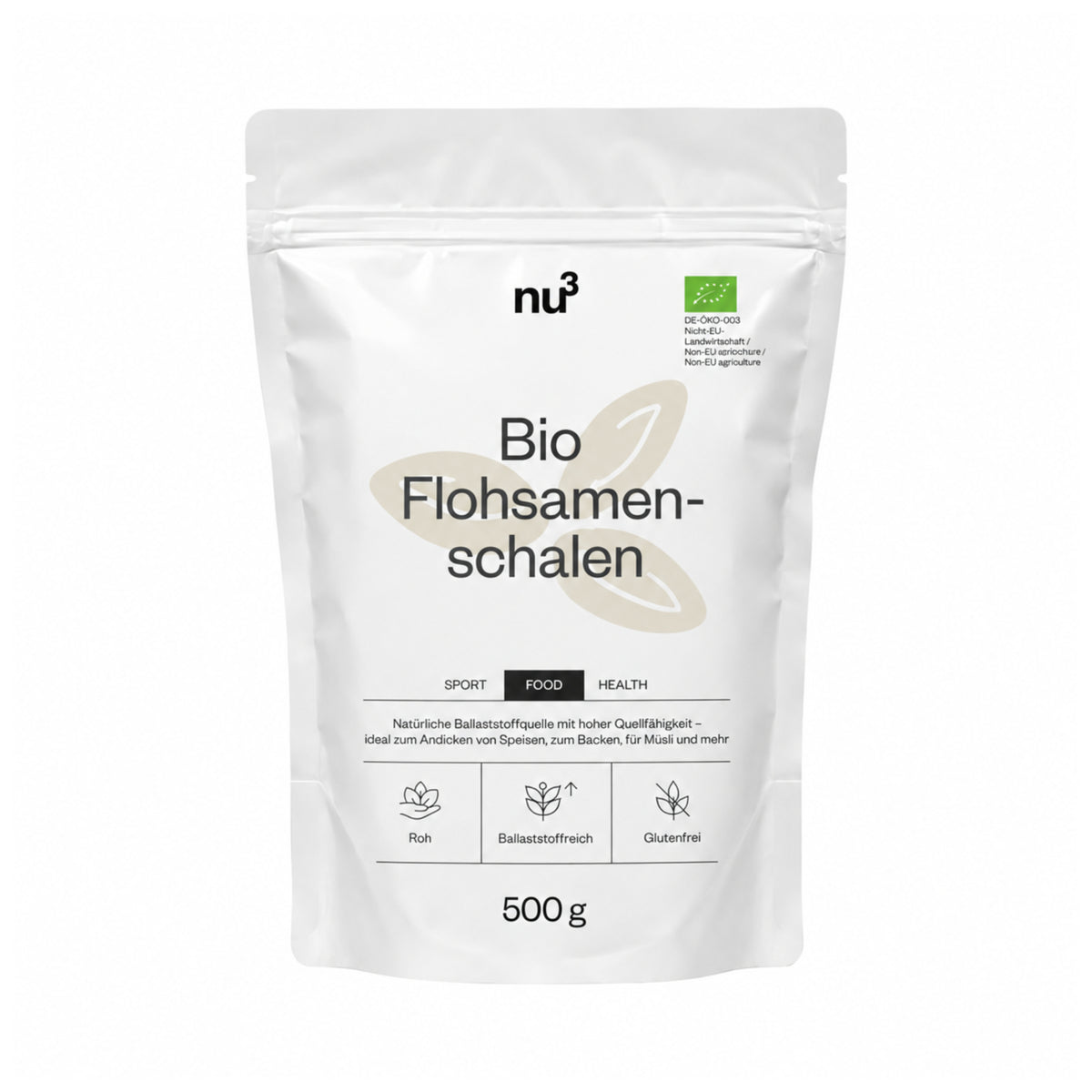 Flohsamenschalen Bio 500g