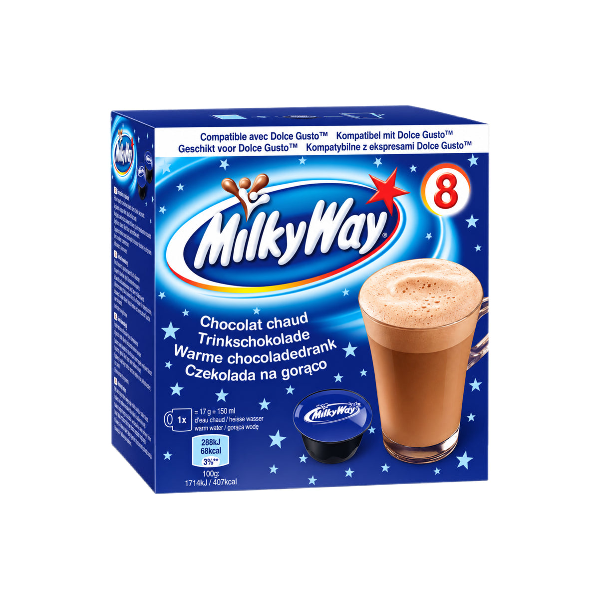 Milky Way Trinkschokolade Dolce Gusto Kapseln 8er Pack - 120g