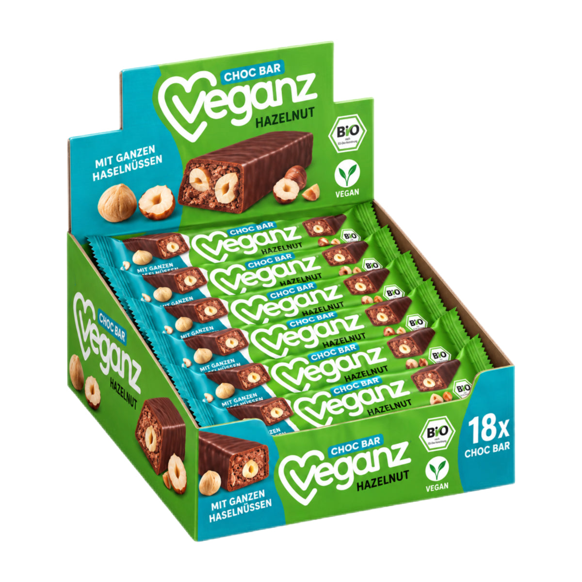 Schokoladenriegel Hazelnut Bio 18 x 40g