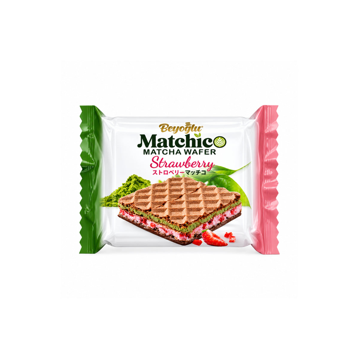 Waffel Matcha & Erdbeere 32g