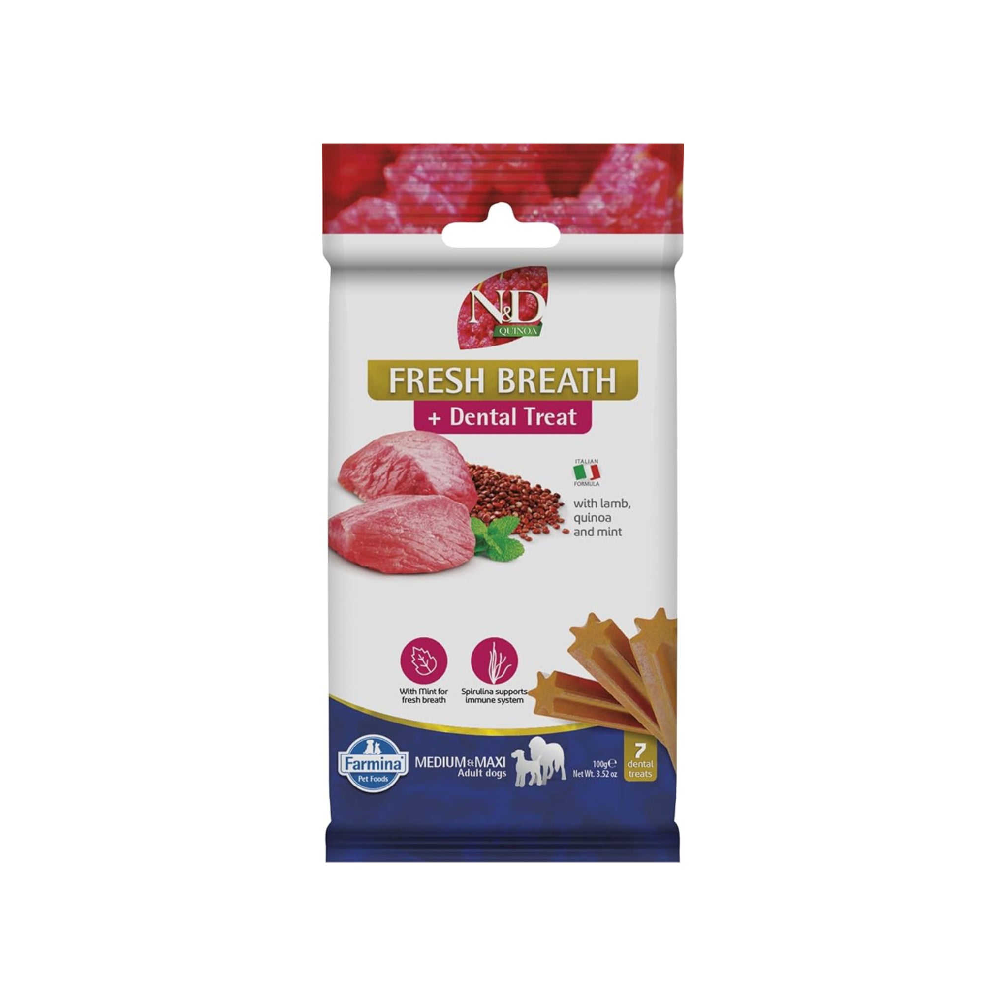 Dental Treats Fresh Breath Adult - Lamb, Quinoa &amp; Mint 60g