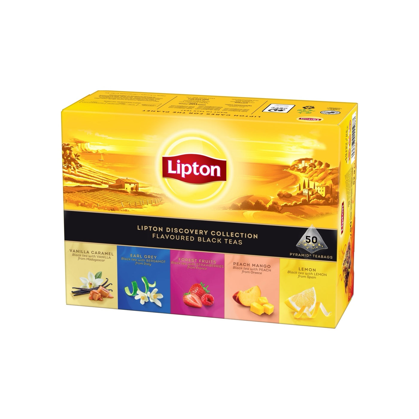 Lipton Schwarztee Geschenkbox "Discovery Collection" - 50 Teebeutel