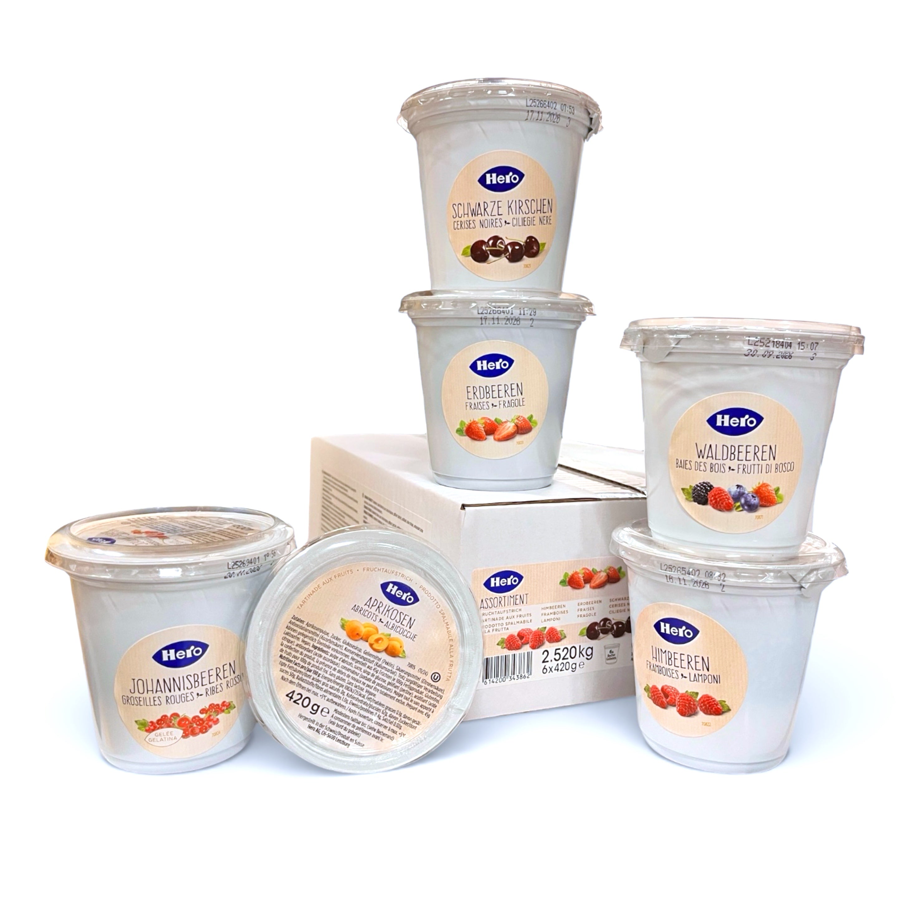 Hero Konfitüre Delicia assortiert 6 x 420g