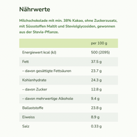 Schokolade Kokosnuss-Crisps ohne Zuckerzusatz 85g