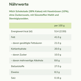 Schokolade Haselnüsse ohne Zuckerzusatz 85g