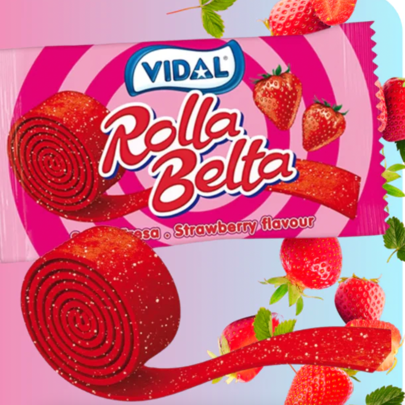 Saure Rolle Erdbeere 20g