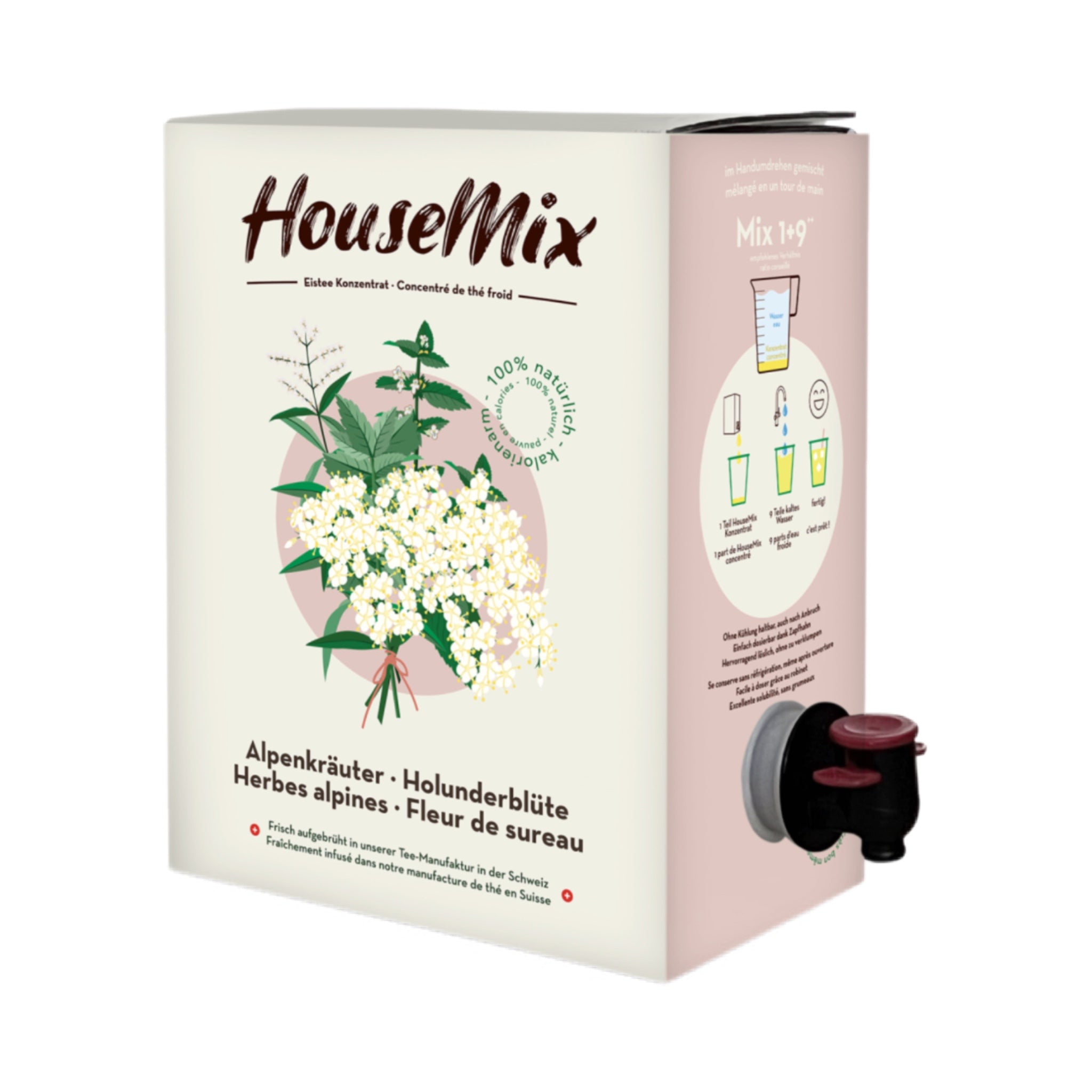 Concentré de thé glacé aux herbes alpines et à la fleur de sureau 3 l