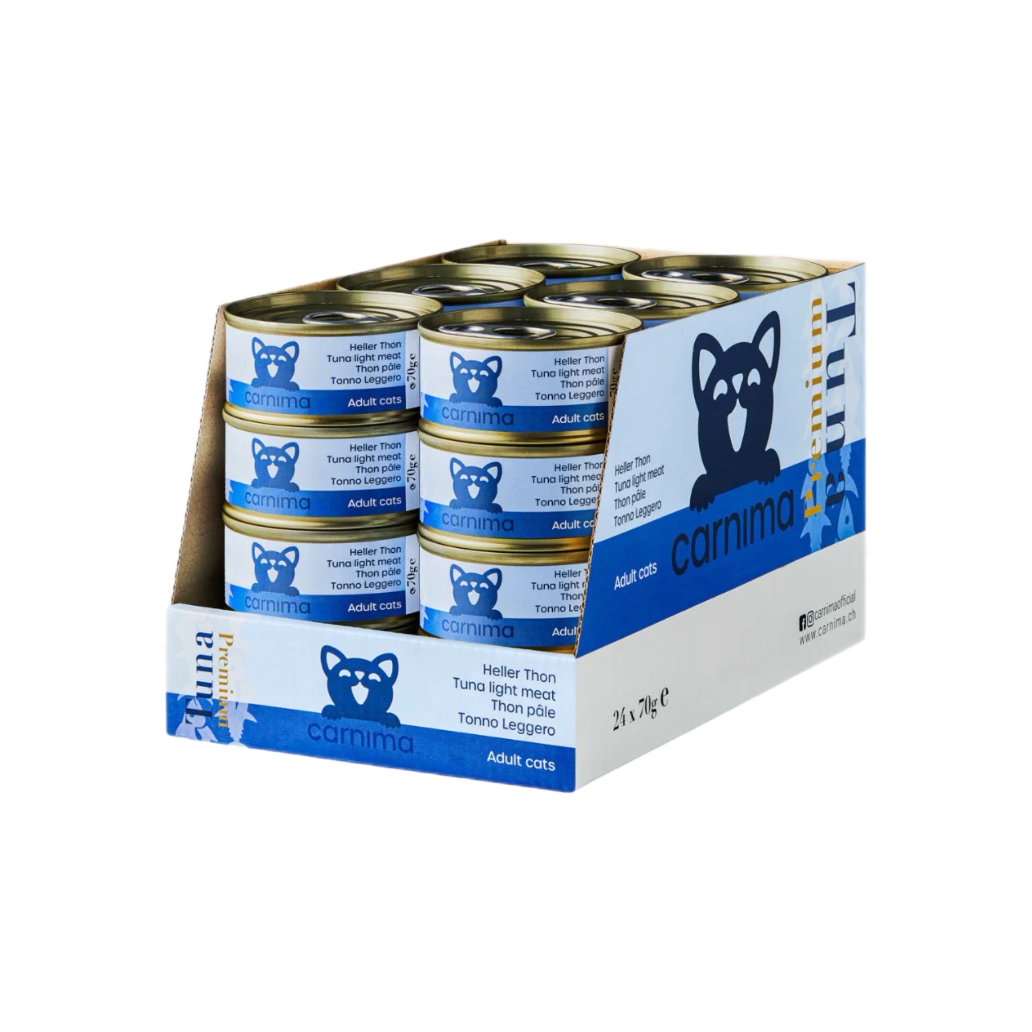 Thunfischfilet in Fischsud für erwachsene Katzen 24 x 70g