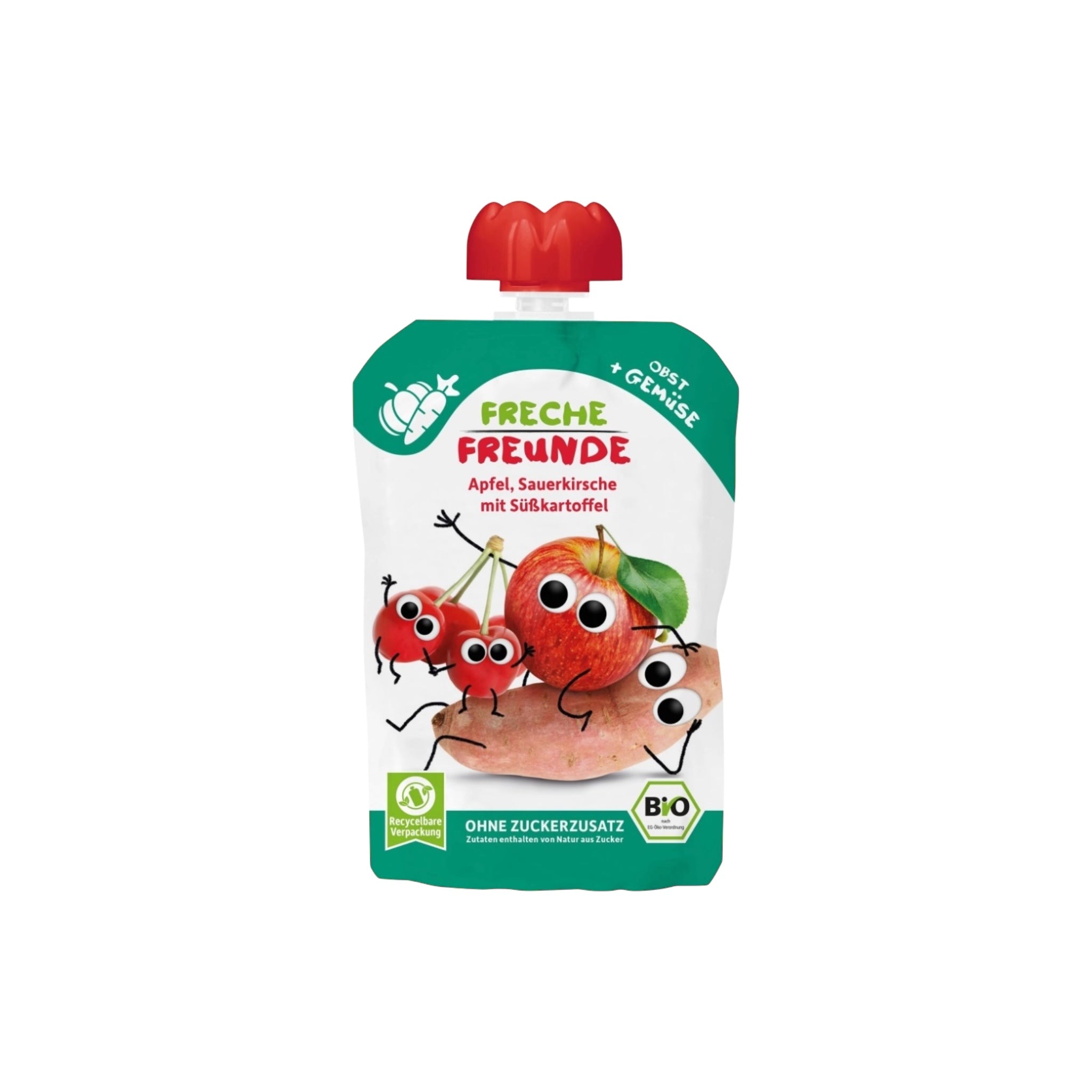 Quetschbeutel Apfel, Kirsche & Süsskartoffel Bio 100g