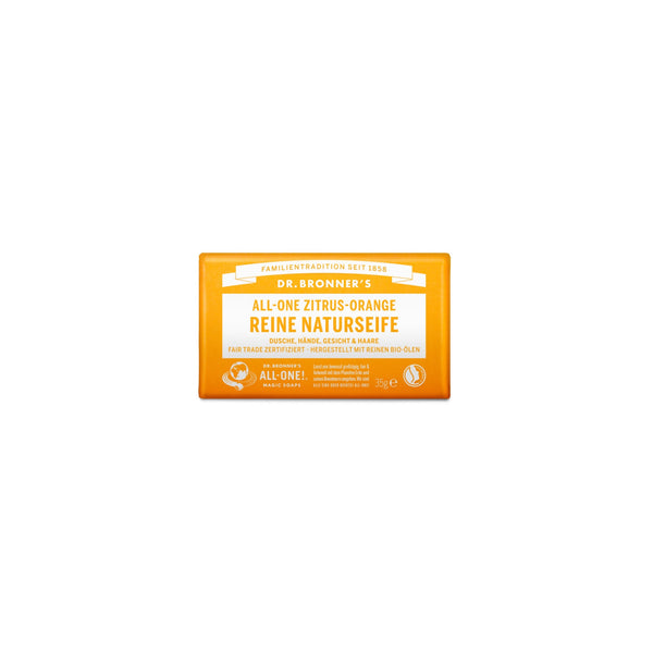 Savon naturel Dr. Bronner's Agrumes Orange 35g