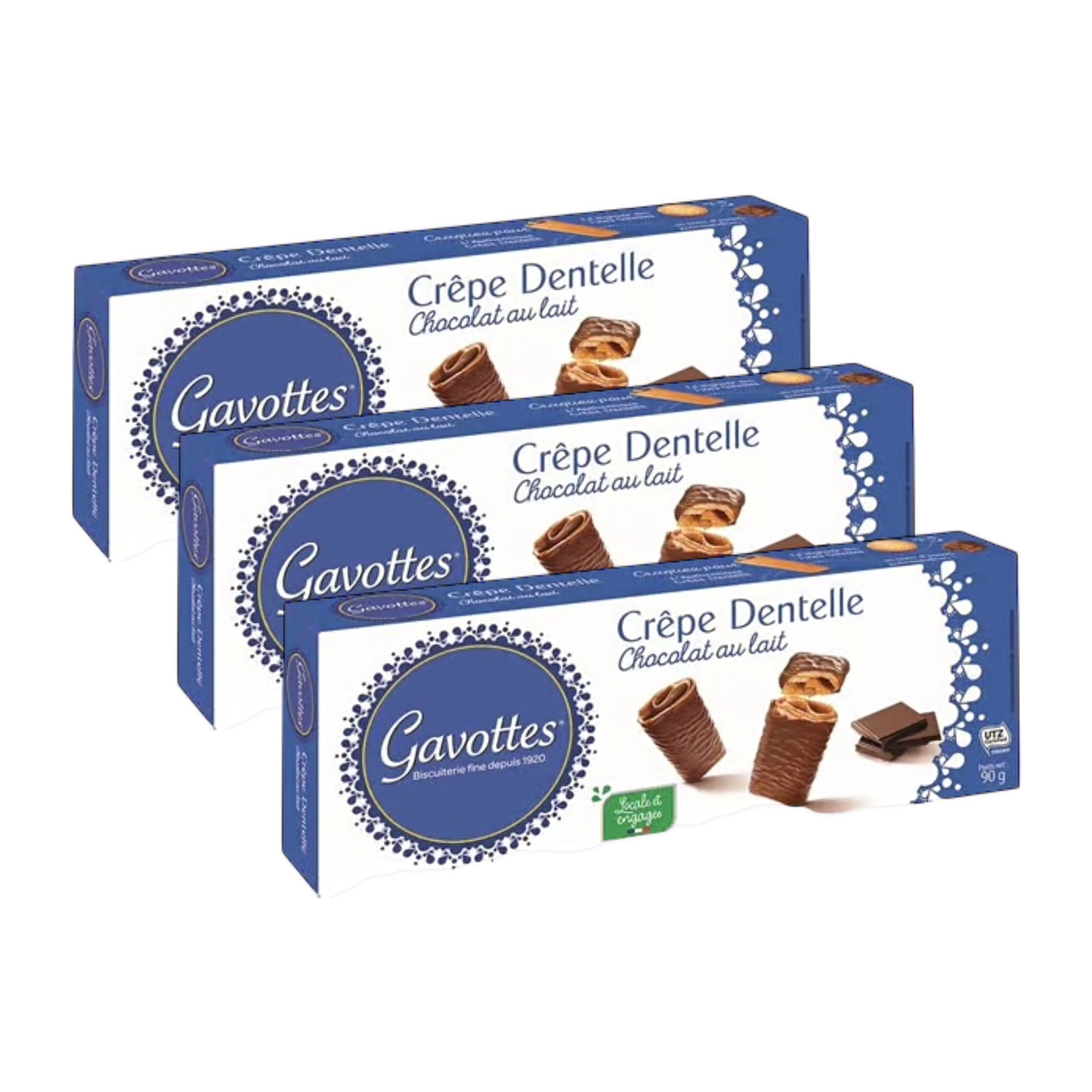 Wafer rolls with milk chocolate, 3-pack - 270g