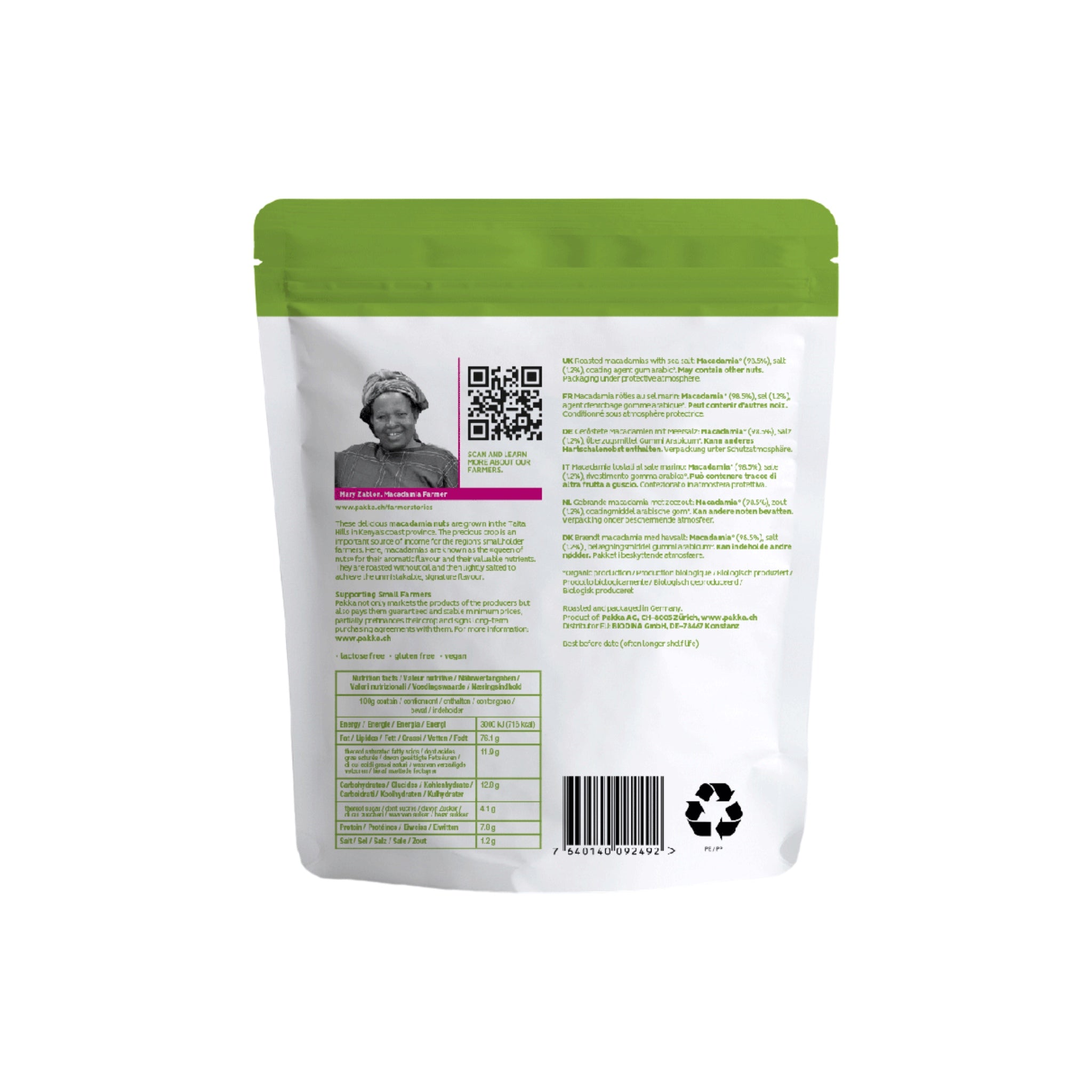 Macadamia geröstet mit Meersalz Bio 100g