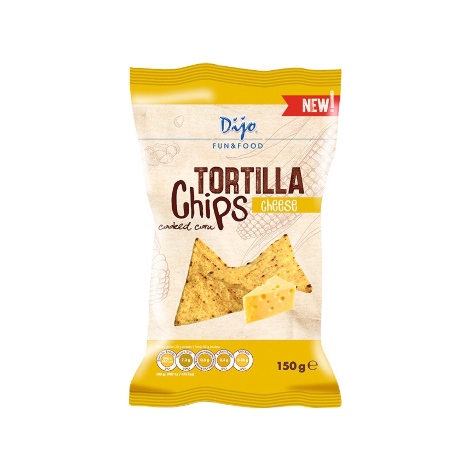 Chips tortilla au fromage 150 g