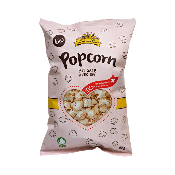 Schweizer Popcorn mit Salz Bio 90g