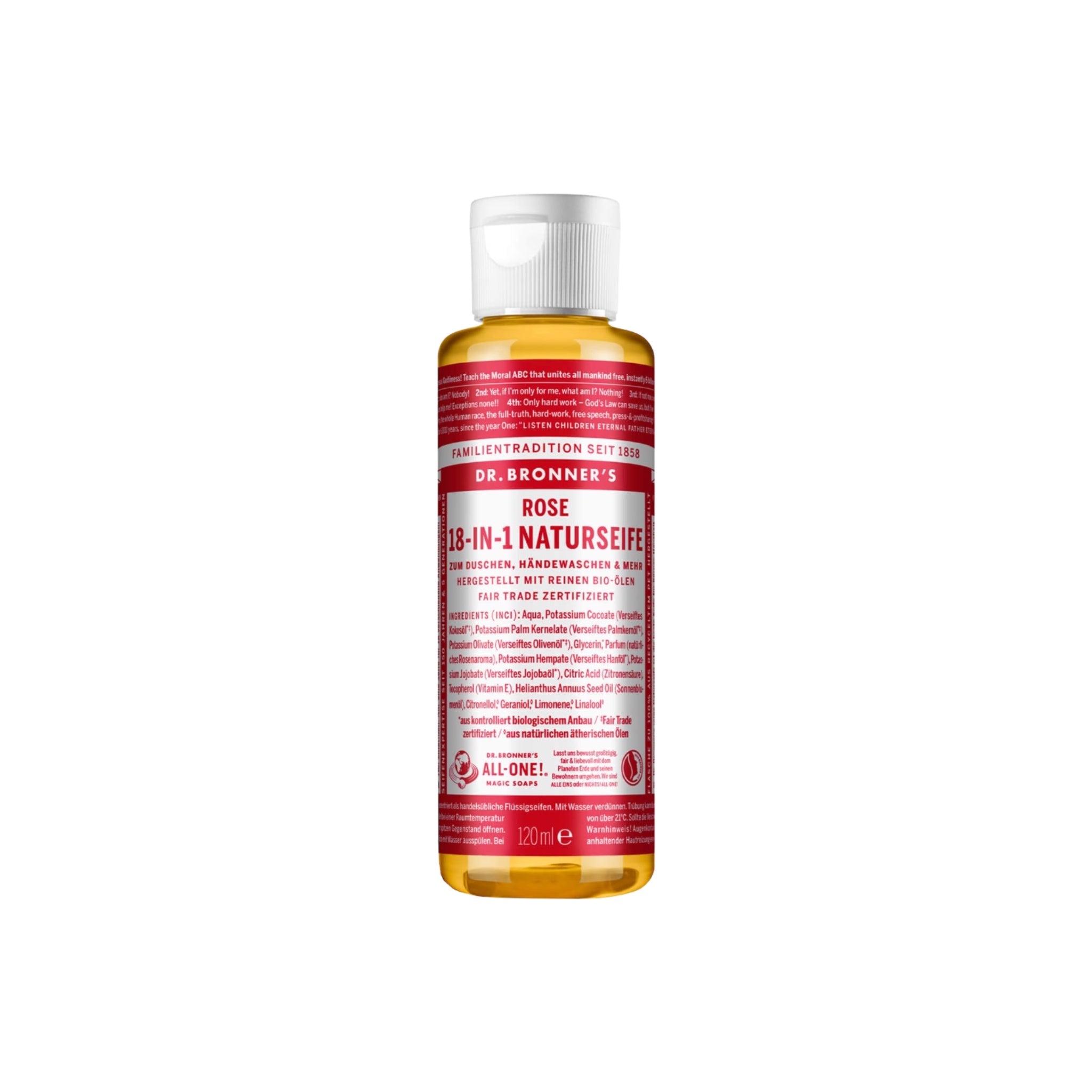 Savon Naturel 18 en 1 - Rose Bio 120 ml