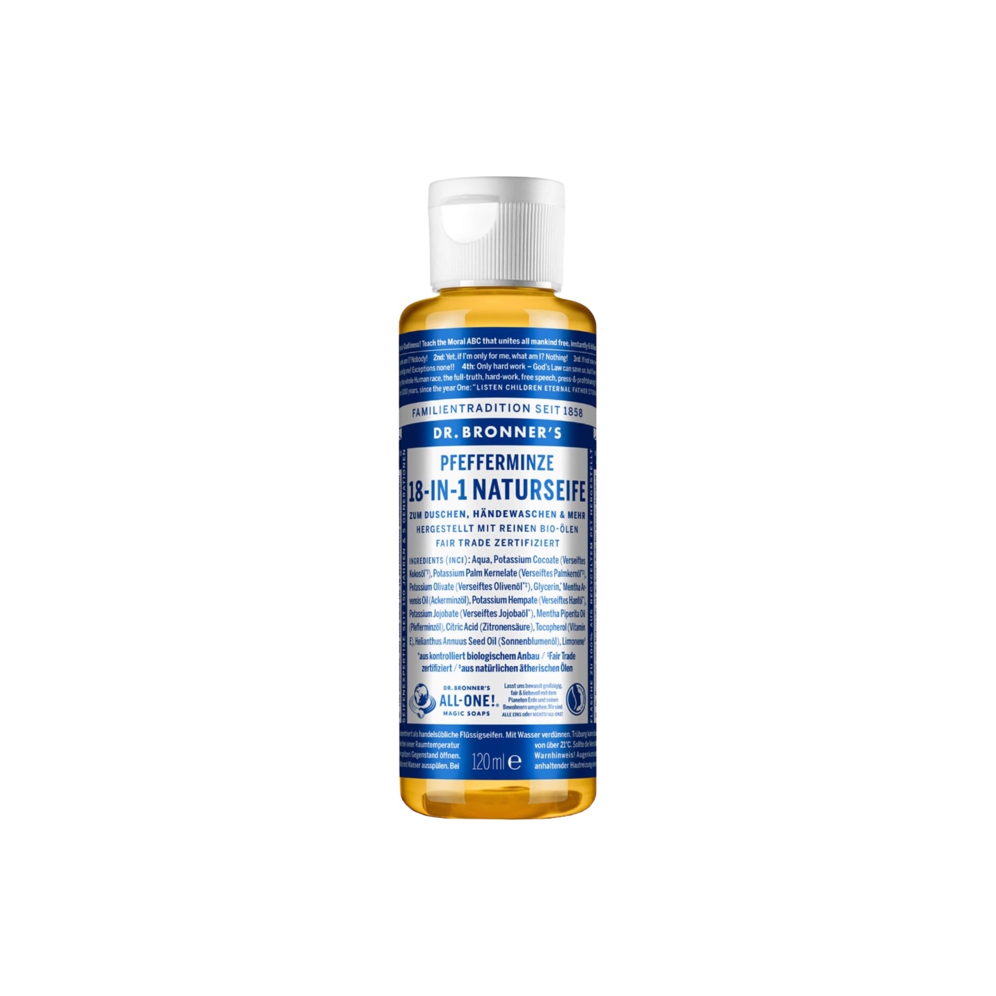 Savon naturel 18 en 1 - Menthe poivrée bio 120 ml
