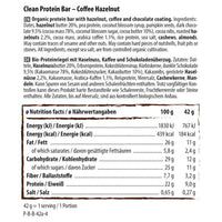 Clean Protein Riegel Coffee Hazlenut Bio 42g