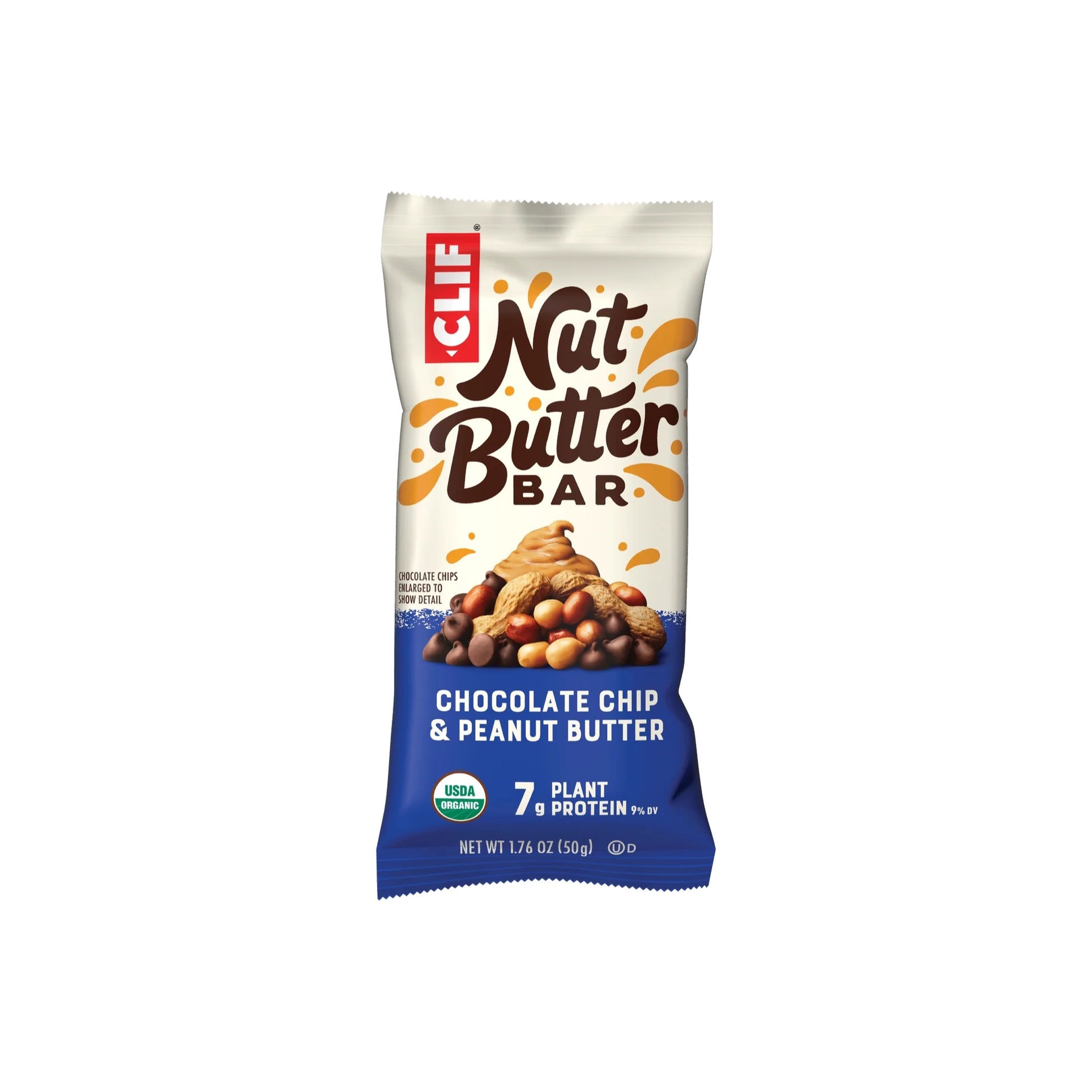 Barre CLIF Pépites de chocolat et beurre de cacahuète Bio 50g