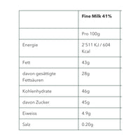 Feine Schweizer Vollmichschokolade 41% Bio 91g