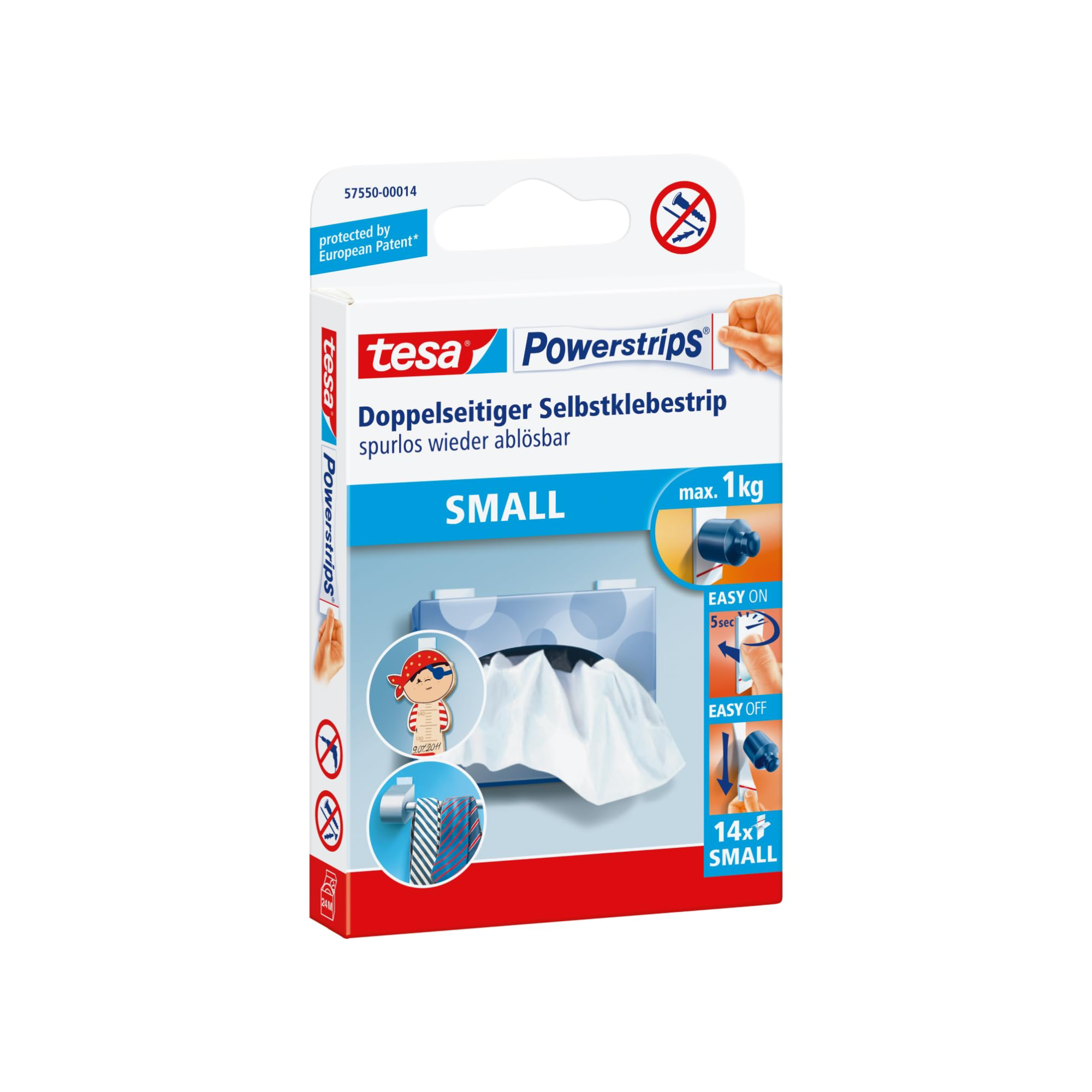 Tesa Powerstrips Small 14 Stück