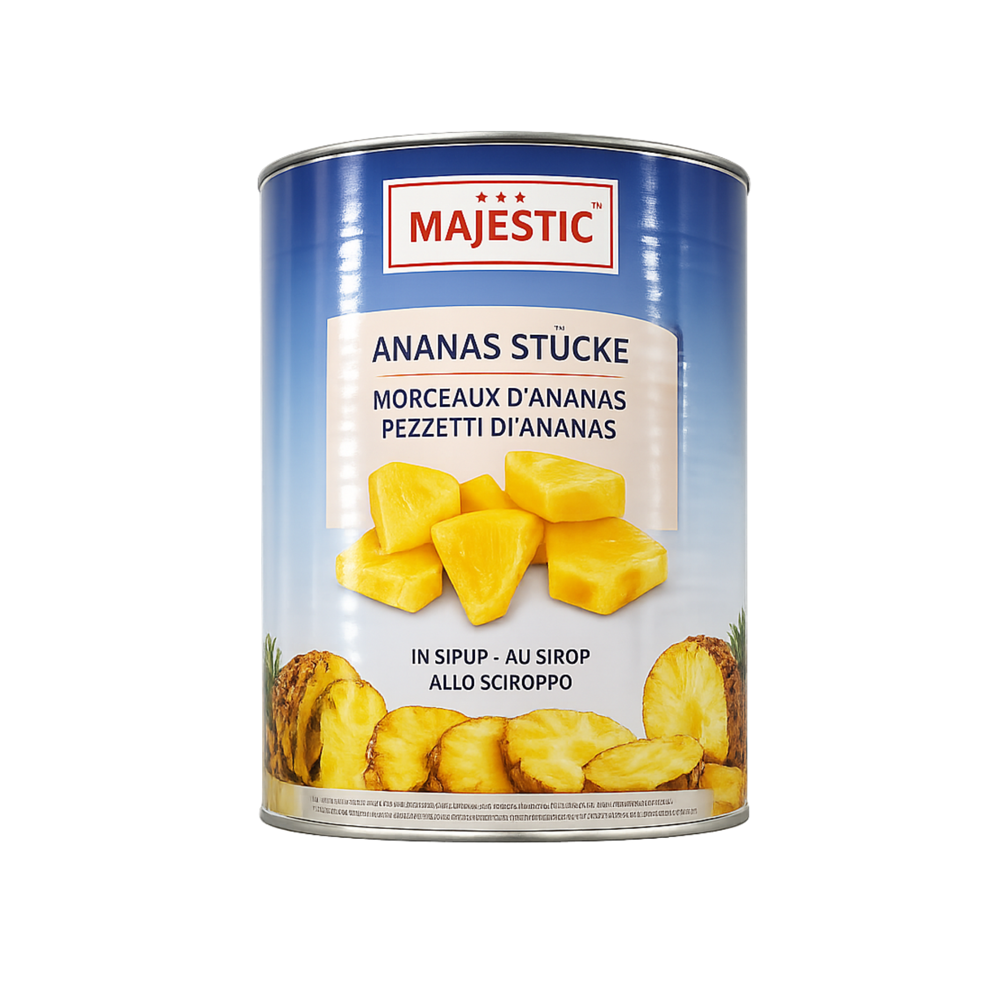 Ananas Stücke in Sirup 3,035kg