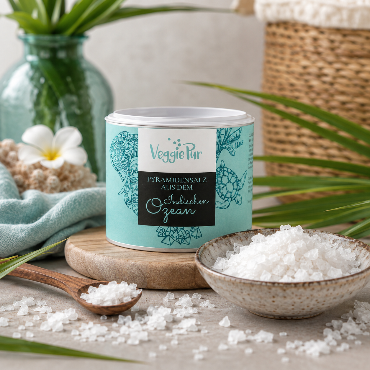 Pyramide de sel bio de l'océan Indien 80 g 