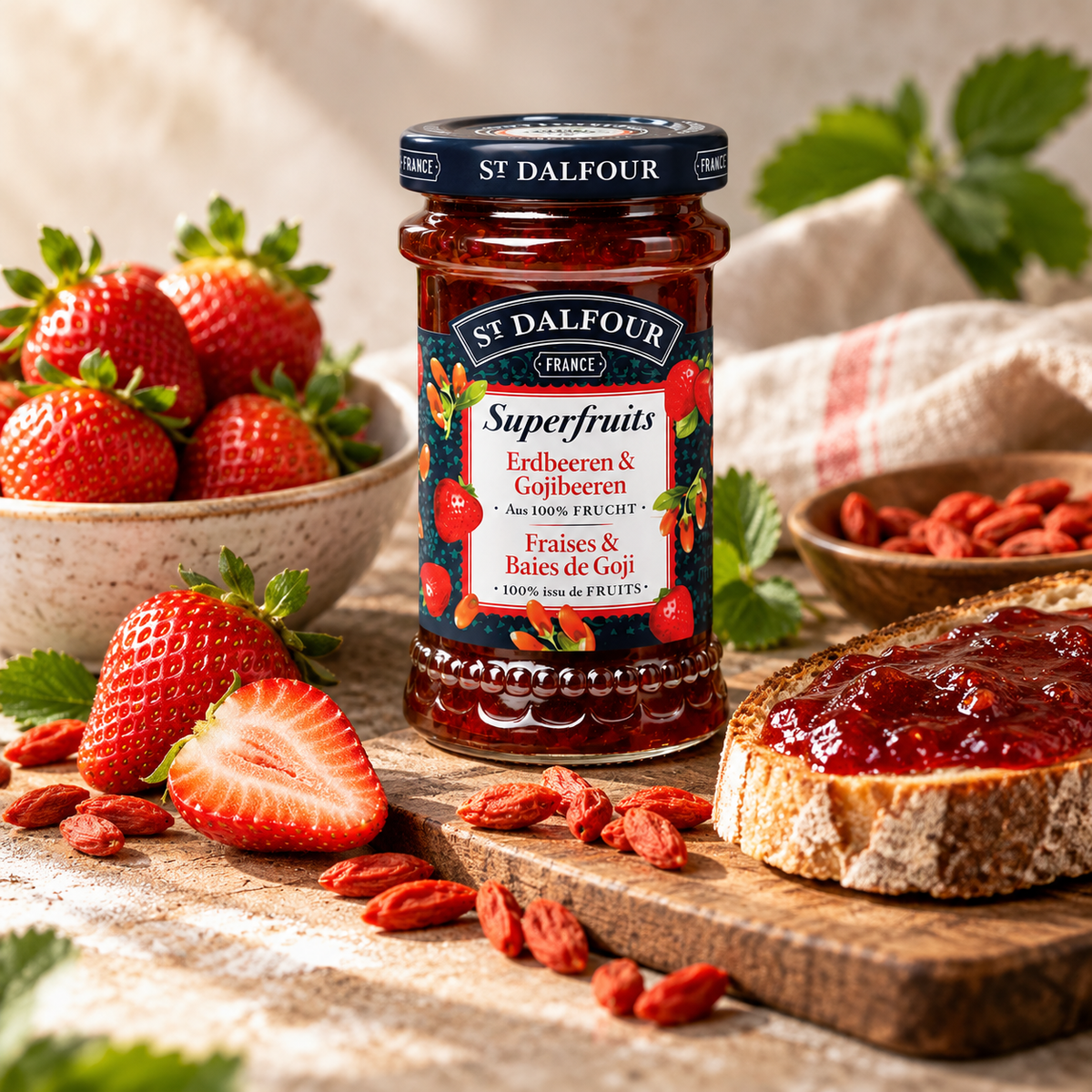 Strawberry Fruit Spread Superfoods with Goji Berries 170g