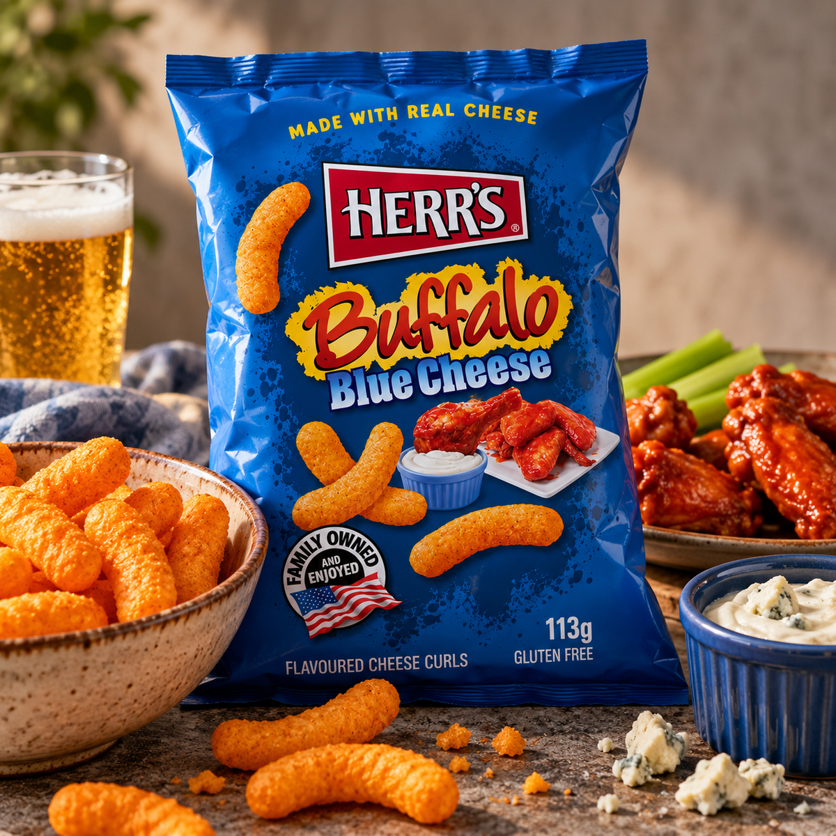 Buffalo Blue Cheese Curls 113g