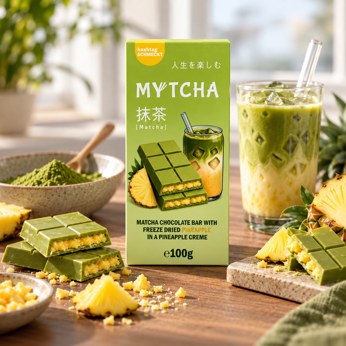 Matcha-Schokolade Pineapple 100g